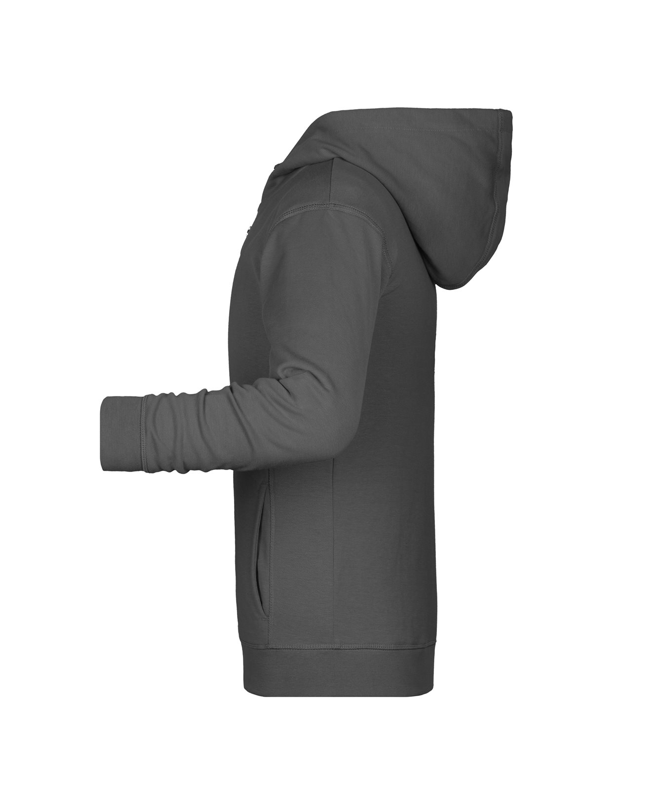 Jacke Kinder Grau – Children's Zip Hoody OCS Blended & RCS, Detailansicht
