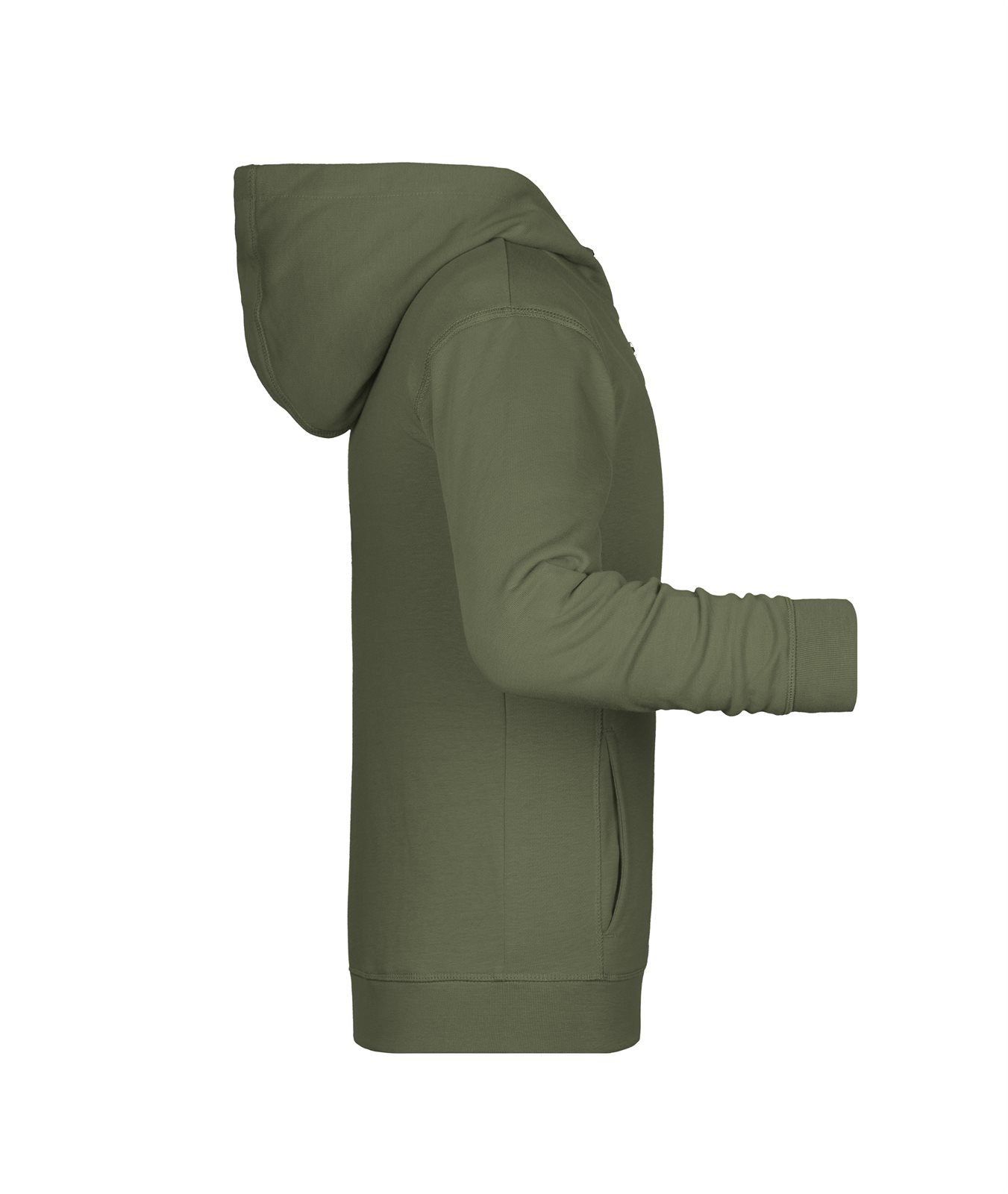 Jacke Kinder Braun/Grün/Oliv – Children's Zip Hoody OCS Blended & RCS, Detailansicht