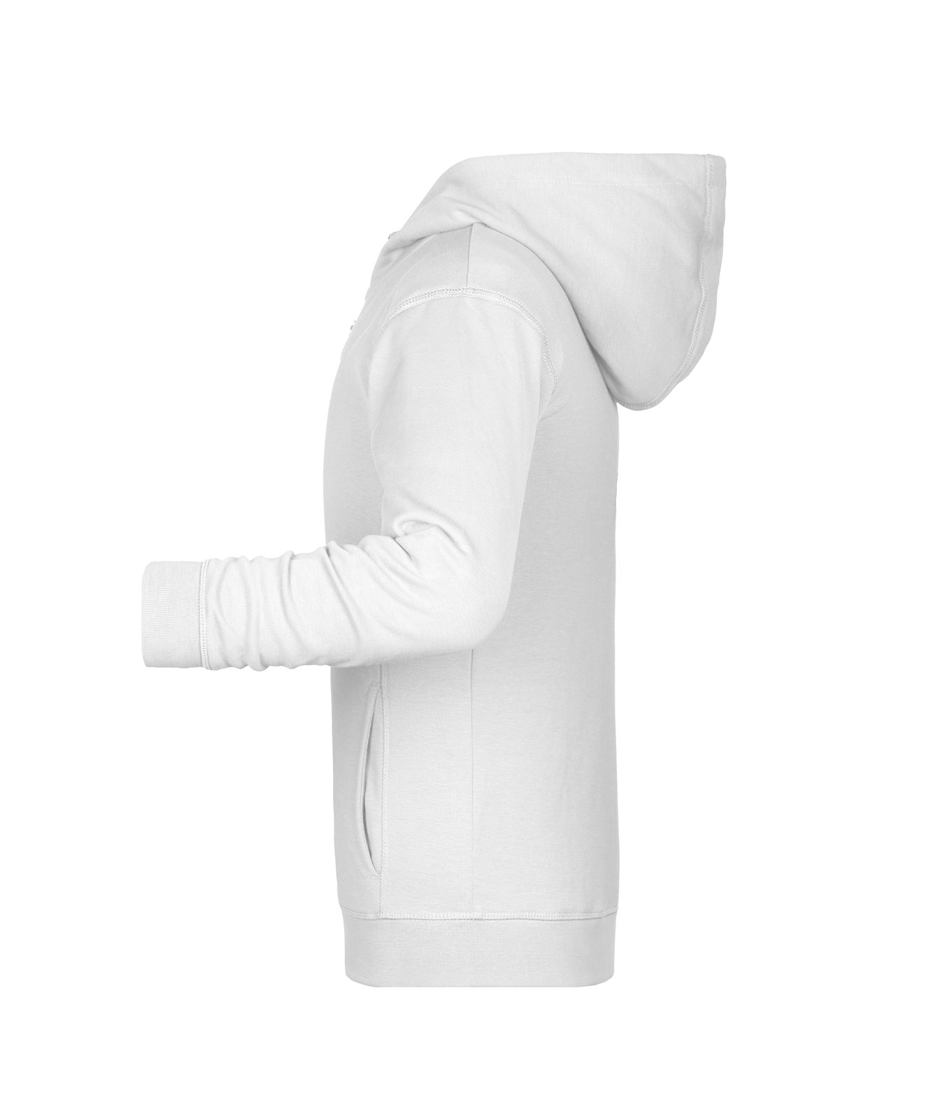 Jacke Kinder Weiß – Children's Zip Hoody OCS Blended & RCS, Detailansicht