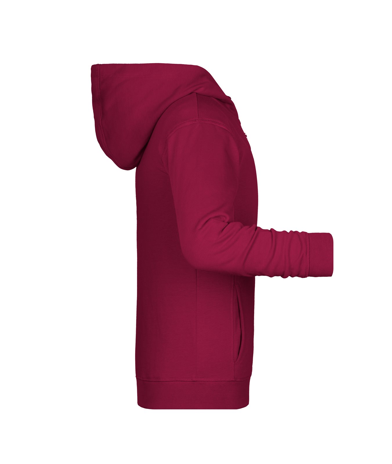 Jacke Kinder Rot/Weinrot – Children's Zip Hoody OCS Blended & RCS, Detailansicht