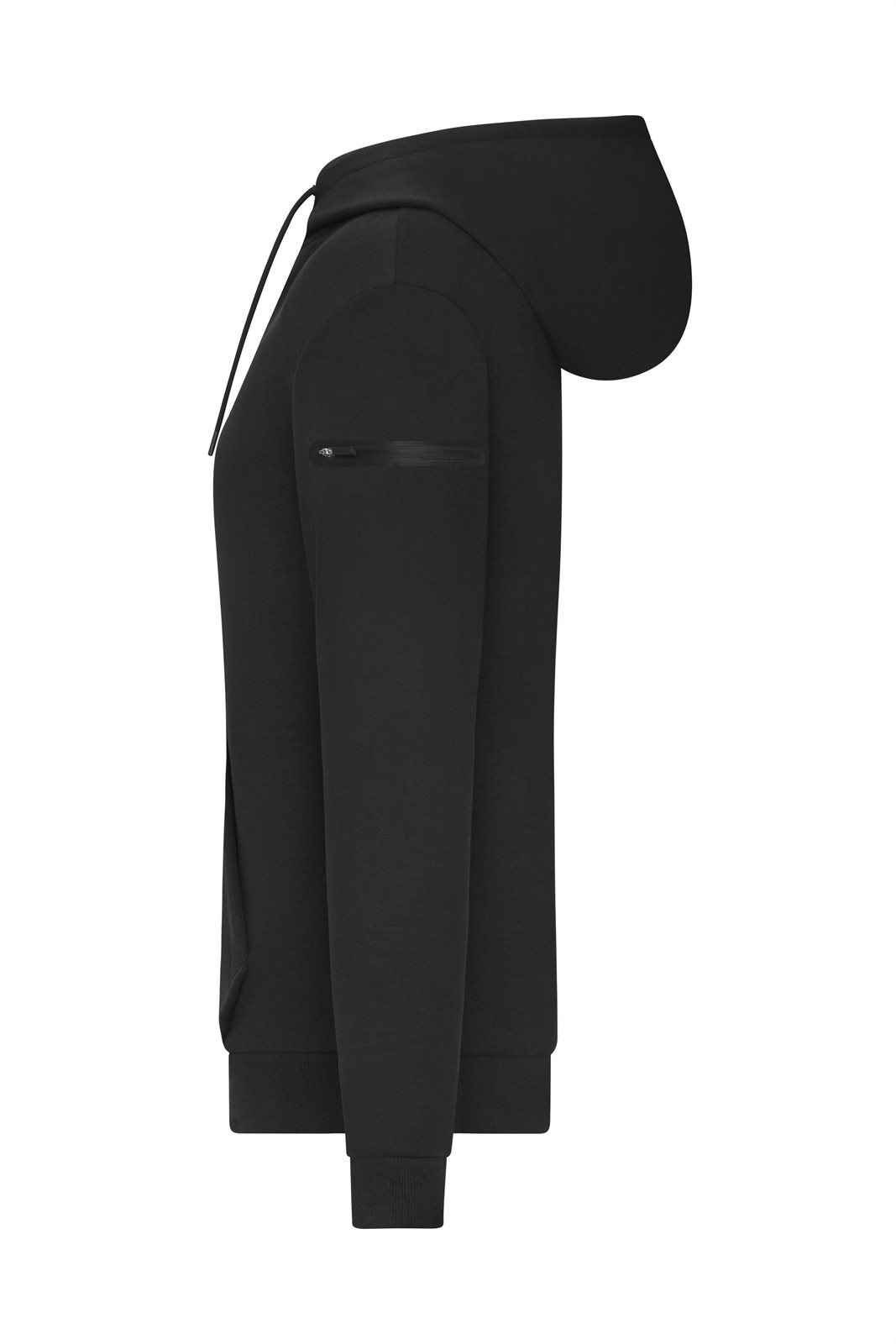 Pullover Damen Schwarz – Ladies' Hoody Interlock OCS Blended & RCS, Detailansicht