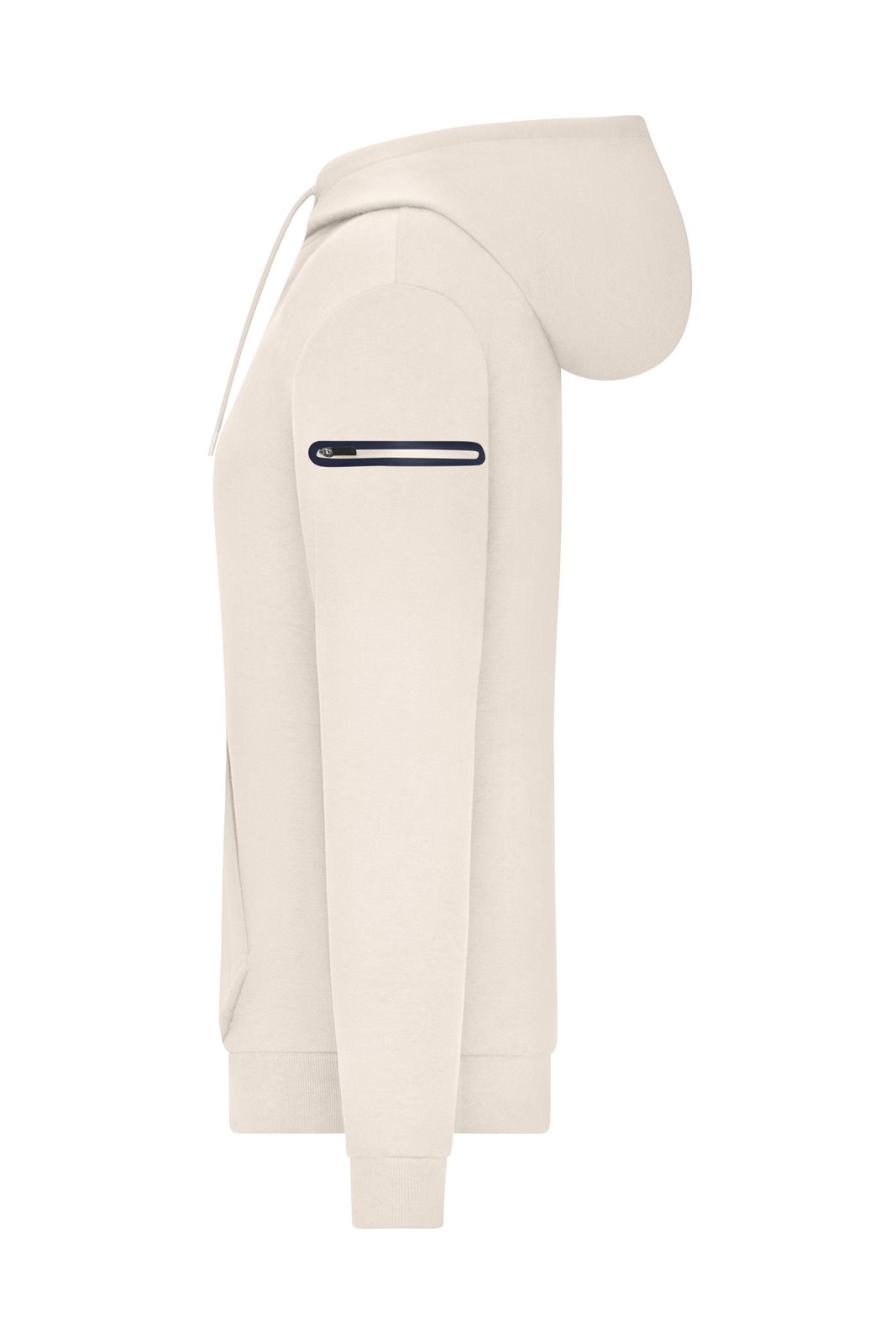 Pullover Damen Braun – Ladies' Hoody Interlock OCS Blended & RCS, Detailansicht
