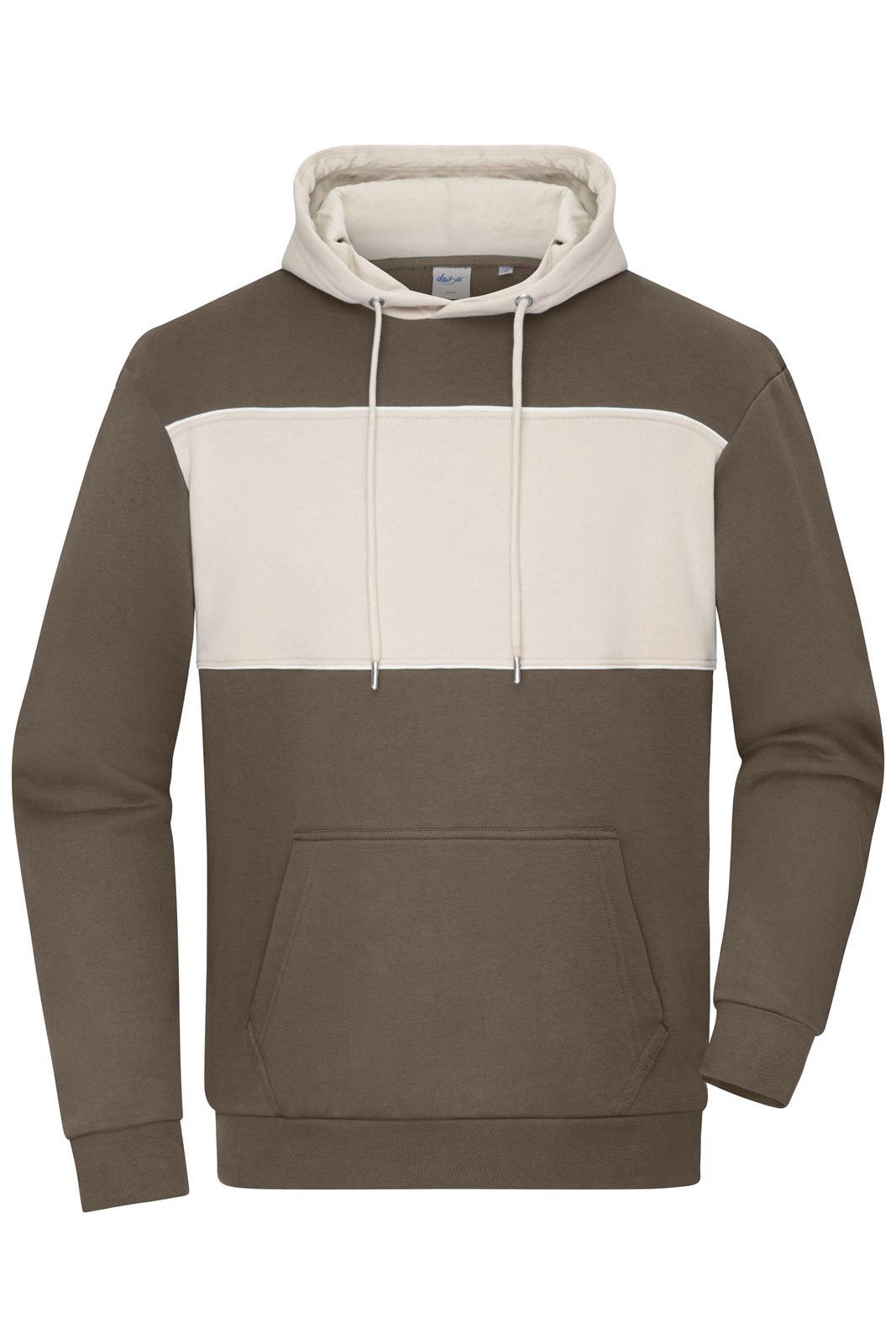 Pullover Unisex Braun – Sweat-Hoody colour-block UNISEX OCS Blended & RCS