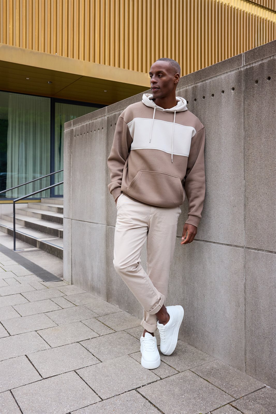 Pullover Unisex – Sweat-Hoody colour-block UNISEX OCS Blended & RCS, Detailansicht