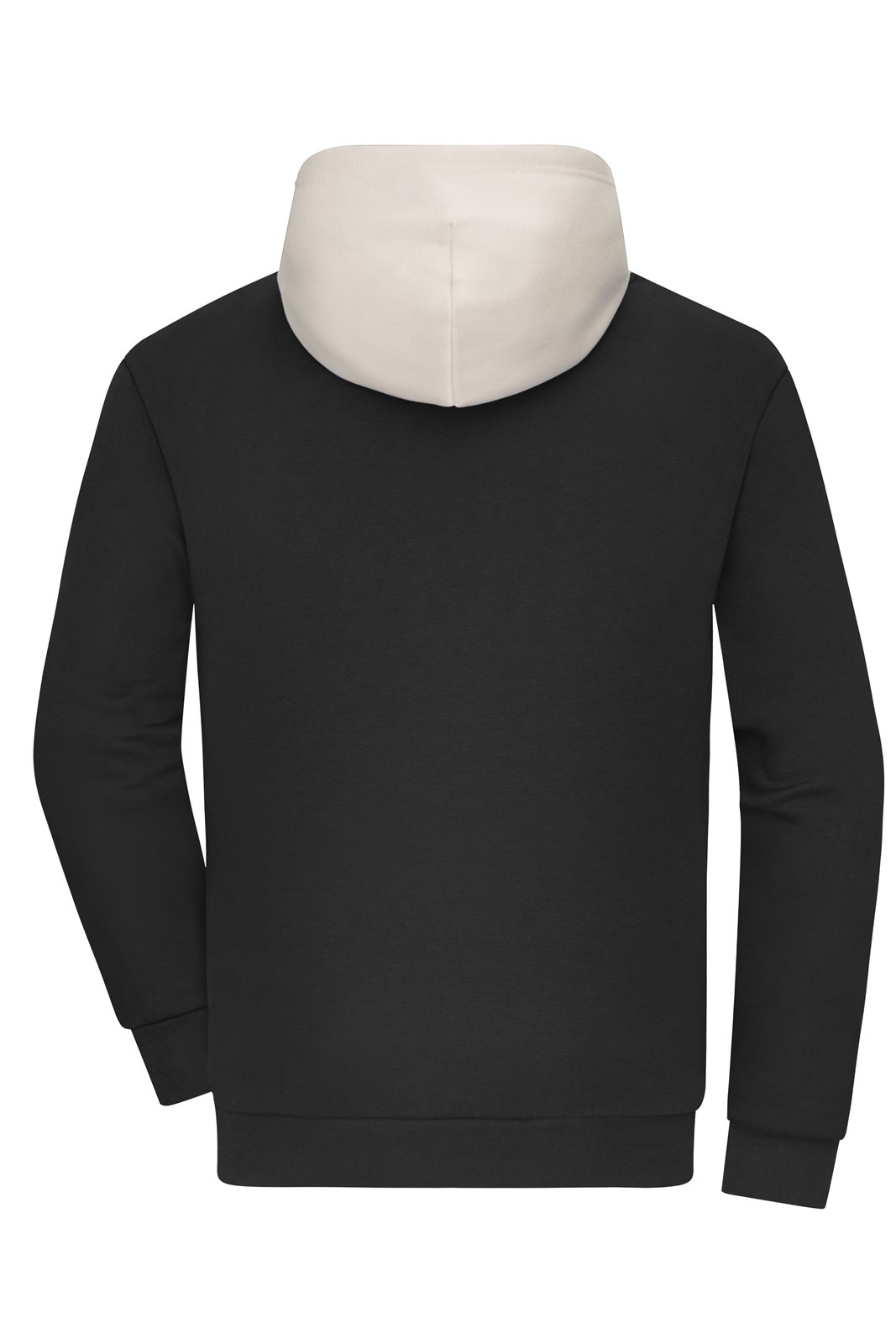 Pullover Unisex Schwarz/Braun – Sweat-Hoody colour-block UNISEX OCS Blended & RCS, Detailansicht