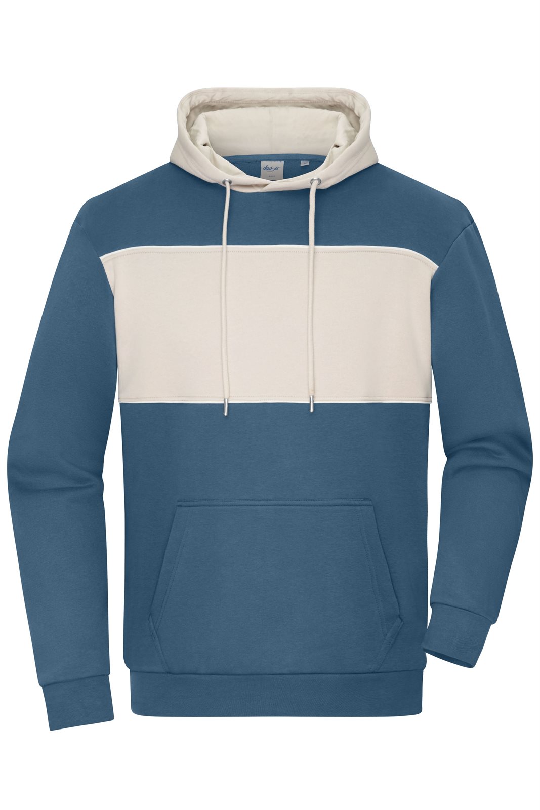 Pullover Unisex Blau/Braun – Sweat-Hoody colour-block UNISEX OCS Blended & RCS