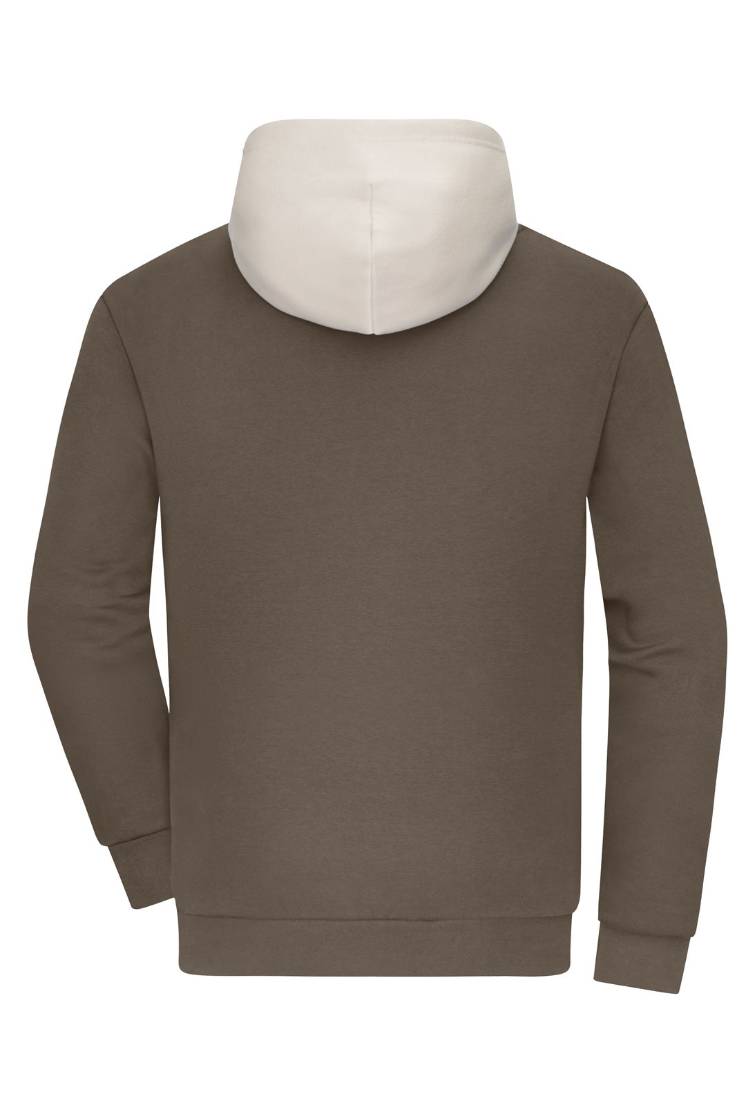 Pullover Unisex Braun – Sweat-Hoody colour-block UNISEX OCS Blended & RCS, Detailansicht