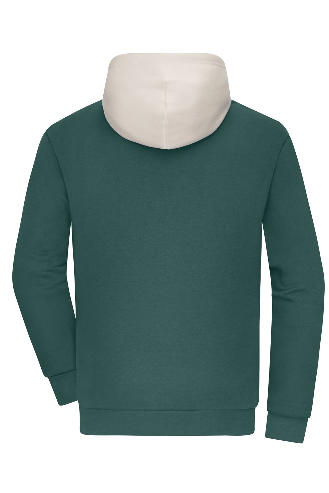 Pullover Unisex Grün/Braun – Sweat-Hoody colour-block UNISEX OCS Blended & RCS, Detailansicht