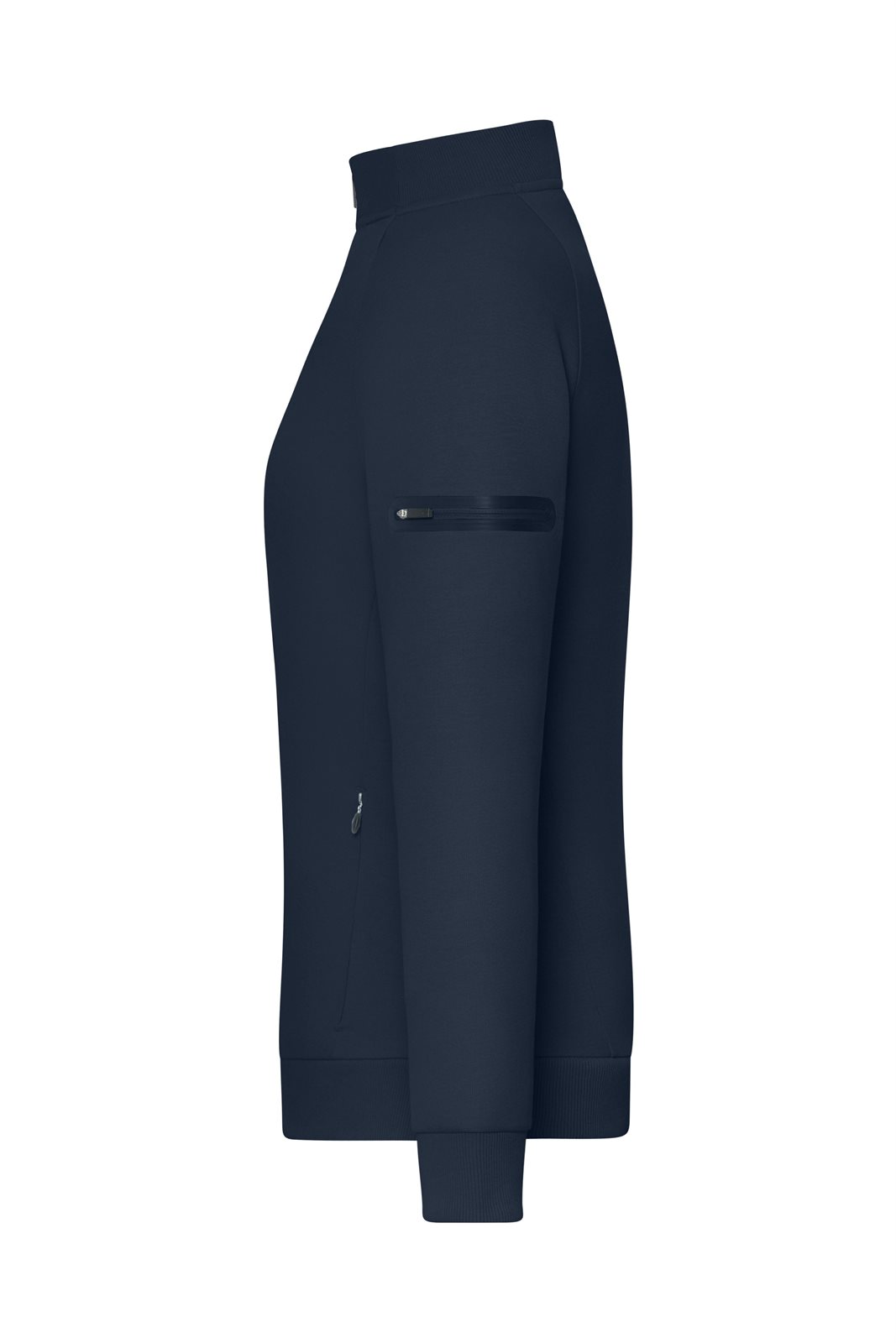 Jacke Damen Blau – Ladies' Zip Jacket Interlock OCS Blended & RCS, Detailansicht