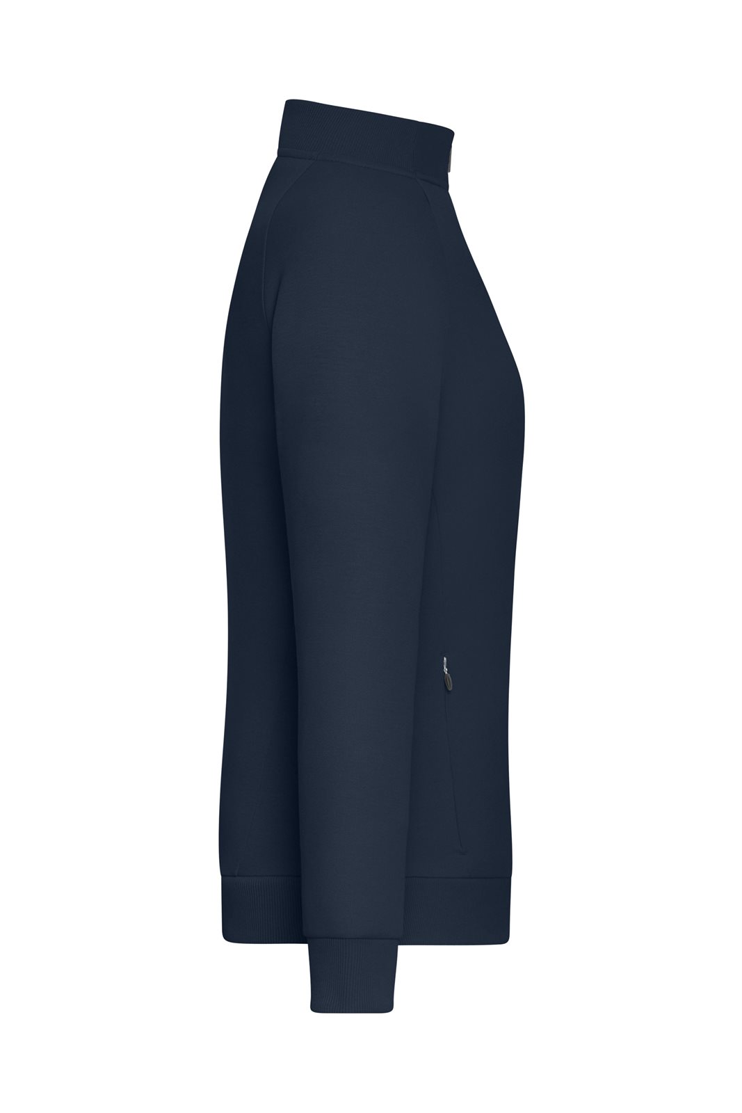 Jacke Damen Blau – Ladies' Zip Jacket Interlock OCS Blended & RCS, Detailansicht