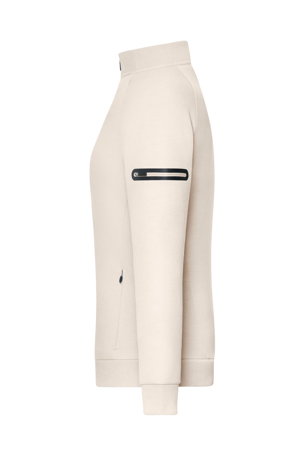 Jacke Damen Braun – Ladies' Zip Jacket Interlock OCS Blended & RCS, Detailansicht