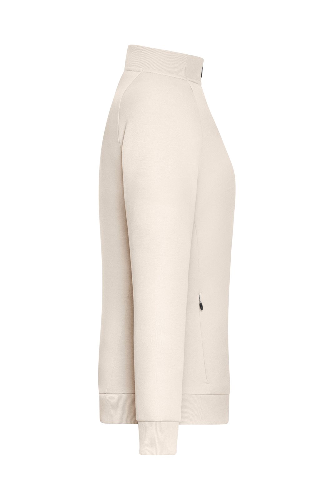 Jacke Damen Braun – Ladies' Zip Jacket Interlock OCS Blended & RCS, Detailansicht