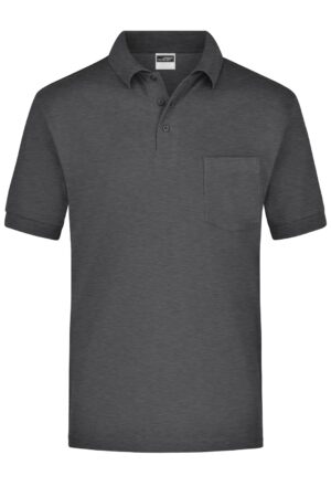 Poloshirt Herren Grau/Schwarz – Polo-Piqué Pocket
