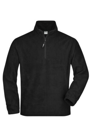 Pullover Unisex Schwarz – Half-Zip Fleece