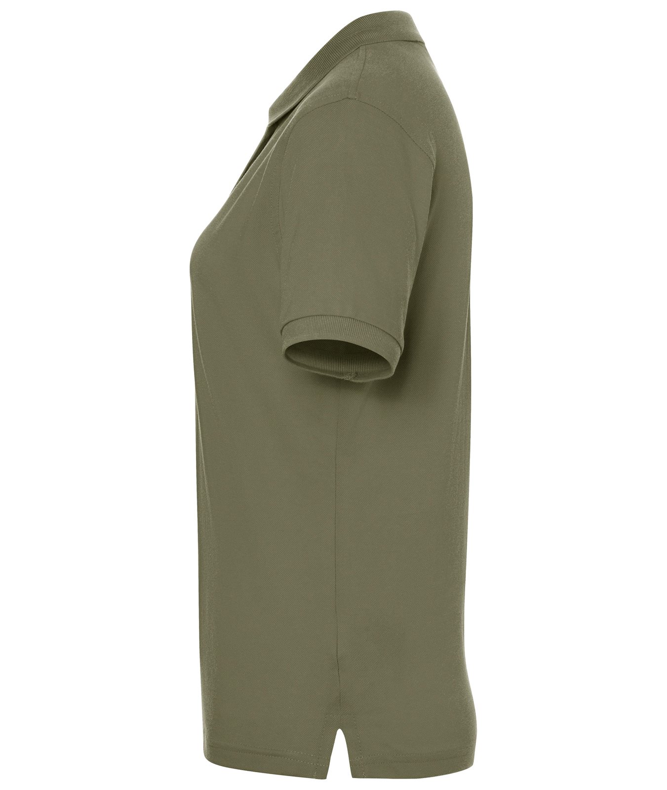 Poloshirt Damen Braun/Grün/Oliv – Classic Polo Ladies, Detailansicht