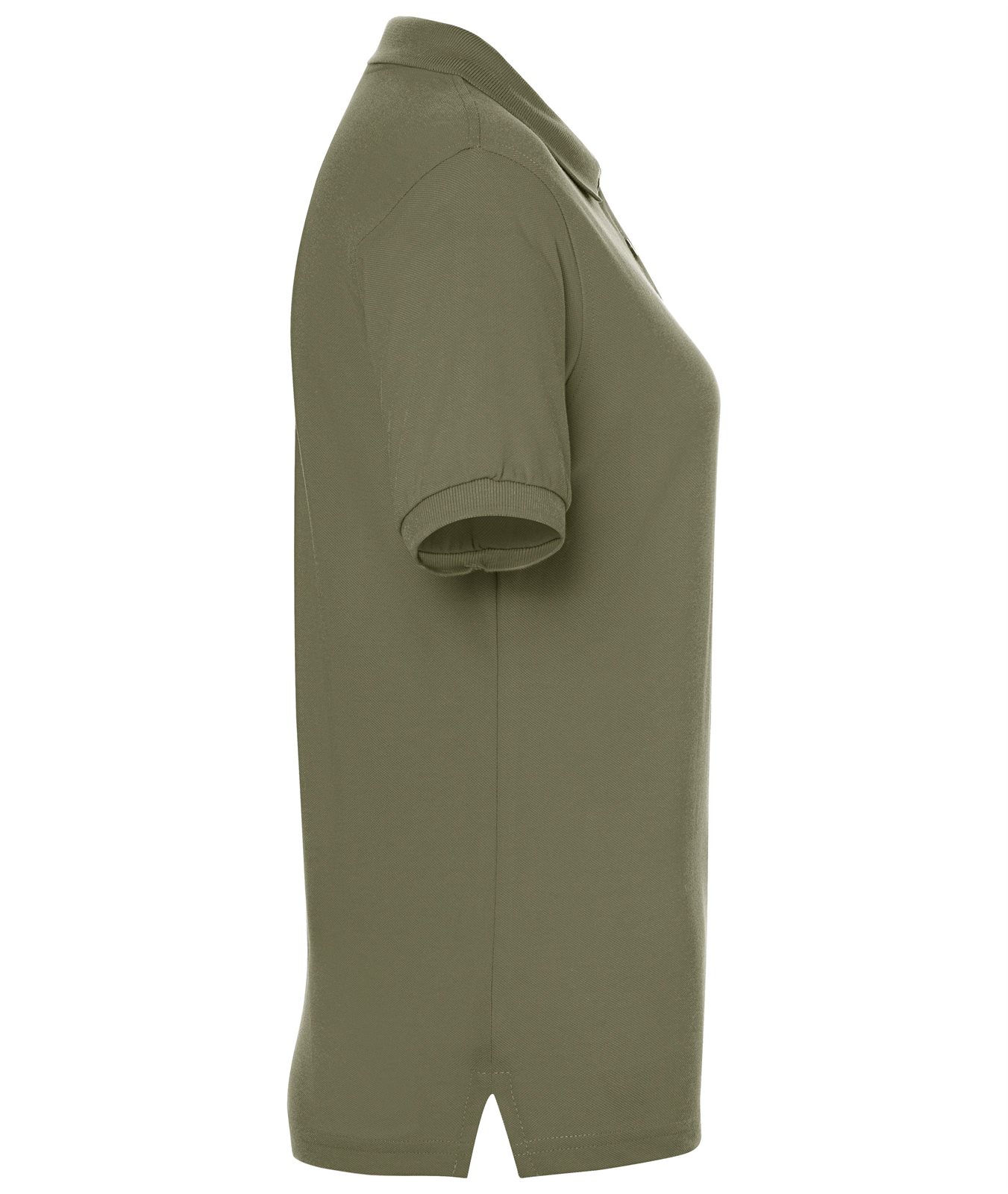 Poloshirt Damen Braun/Grün/Oliv – Classic Polo Ladies, Detailansicht