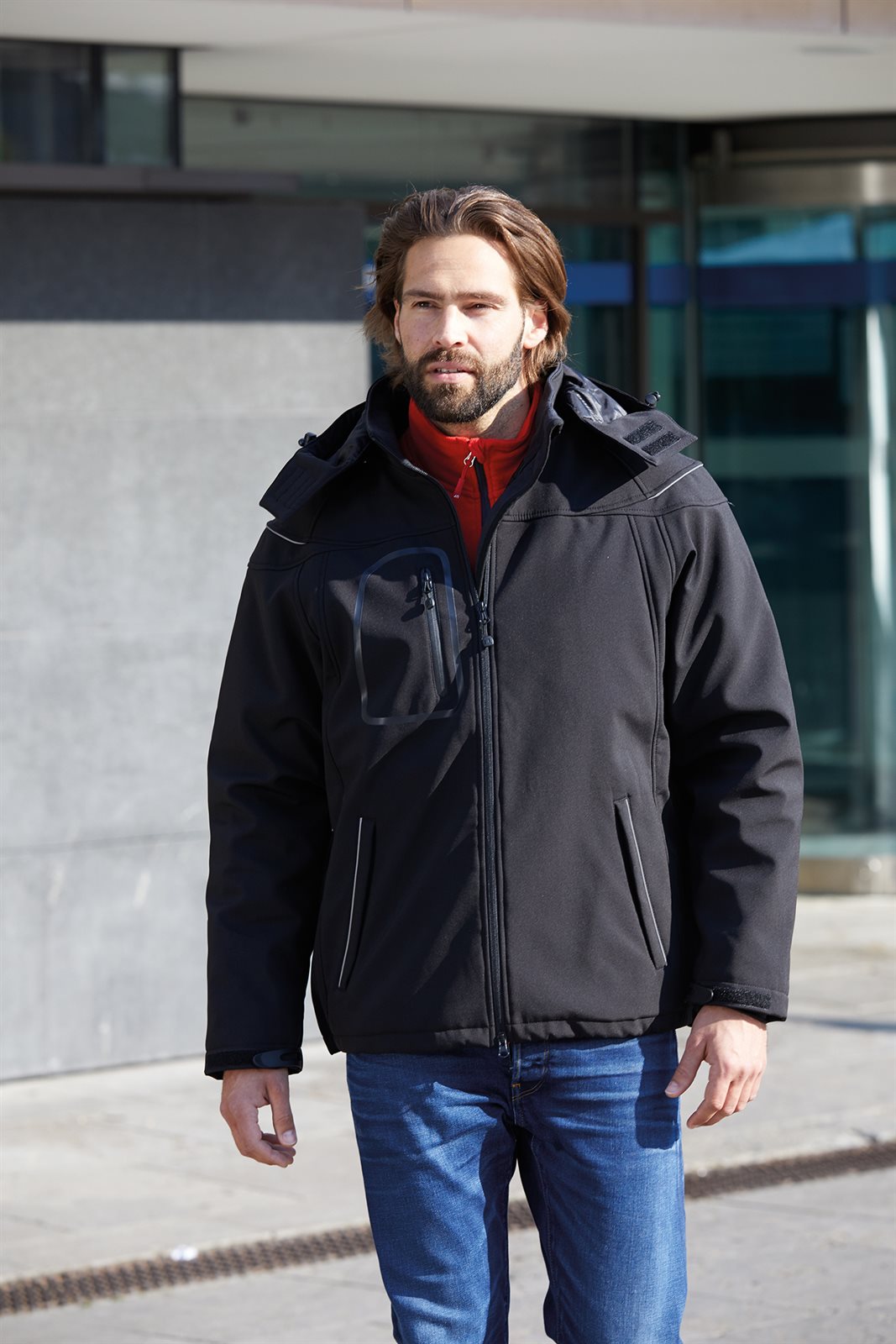 Jacke Herren – Men’s Winter Softshell Jacket, Detailansicht