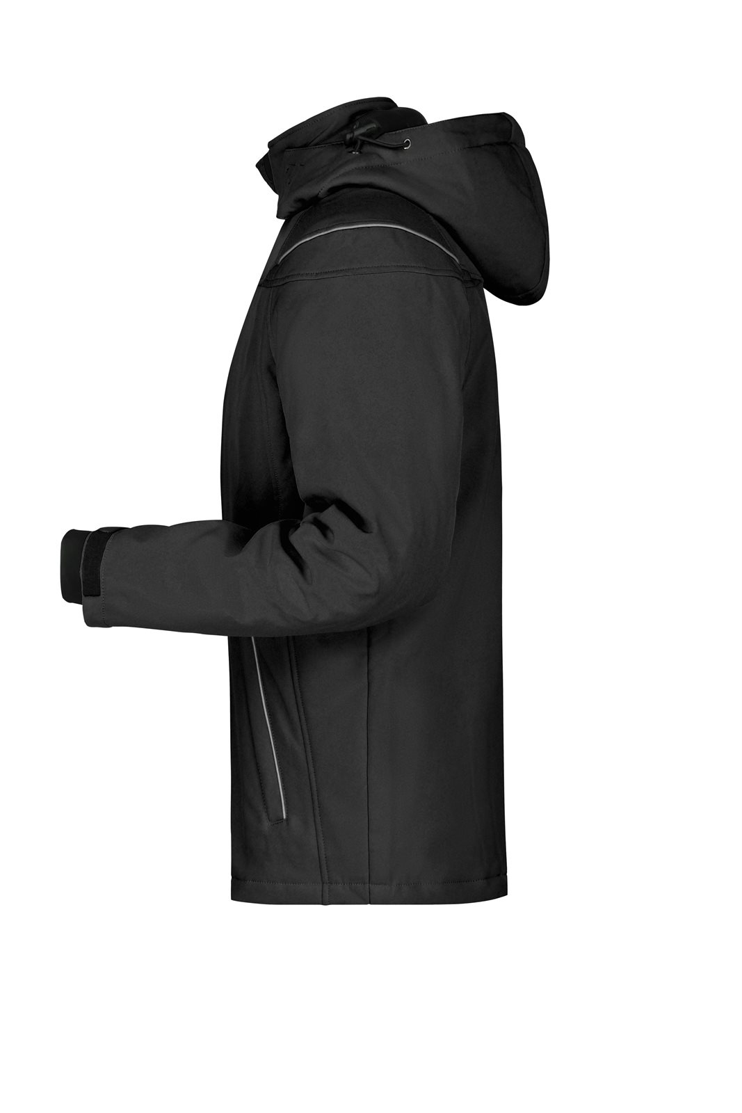 Jacke Herren Schwarz – Men’s Winter Softshell Jacket, Detailansicht
