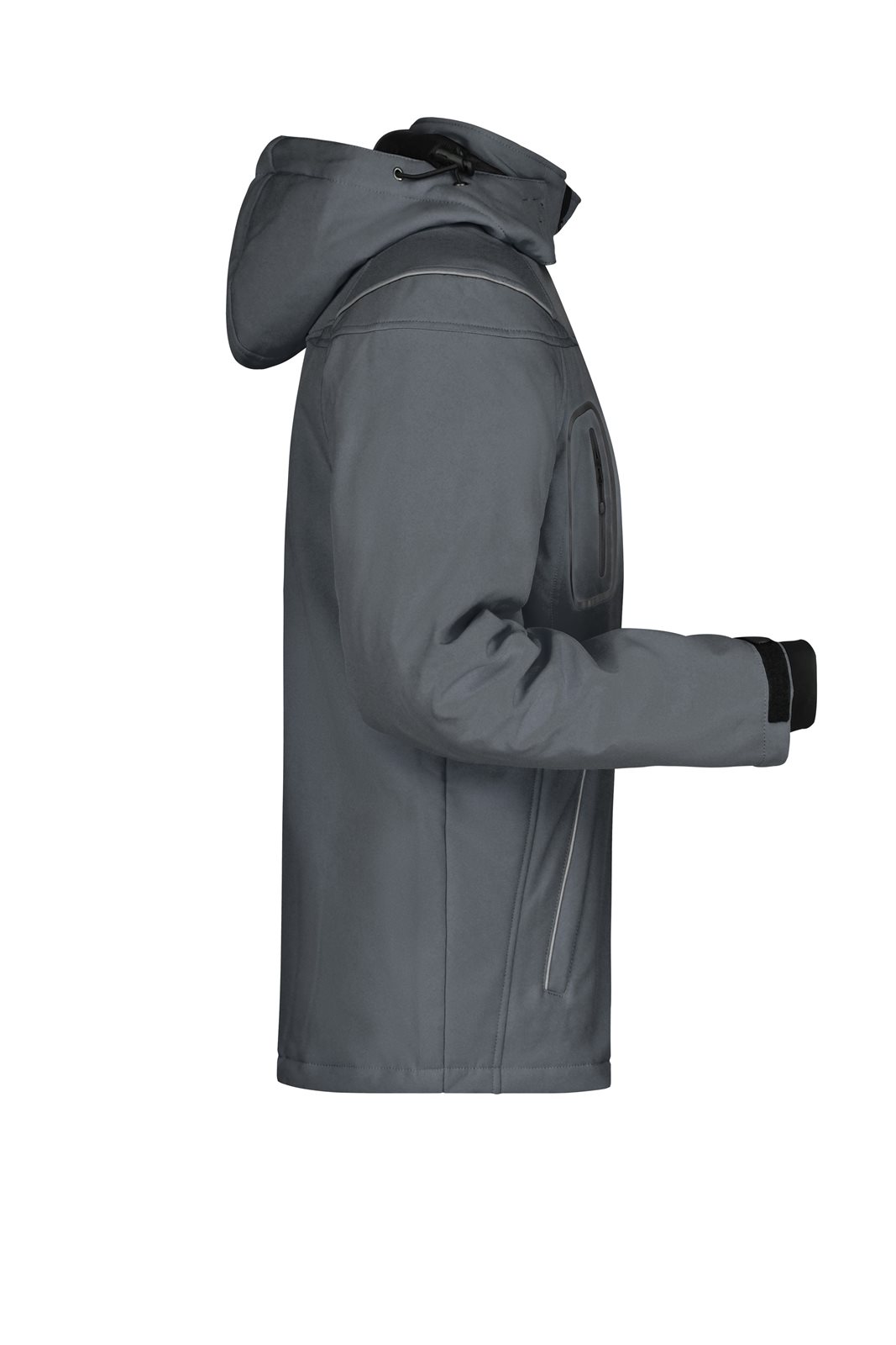 Jacke Herren Grau – Men’s Winter Softshell Jacket, Detailansicht