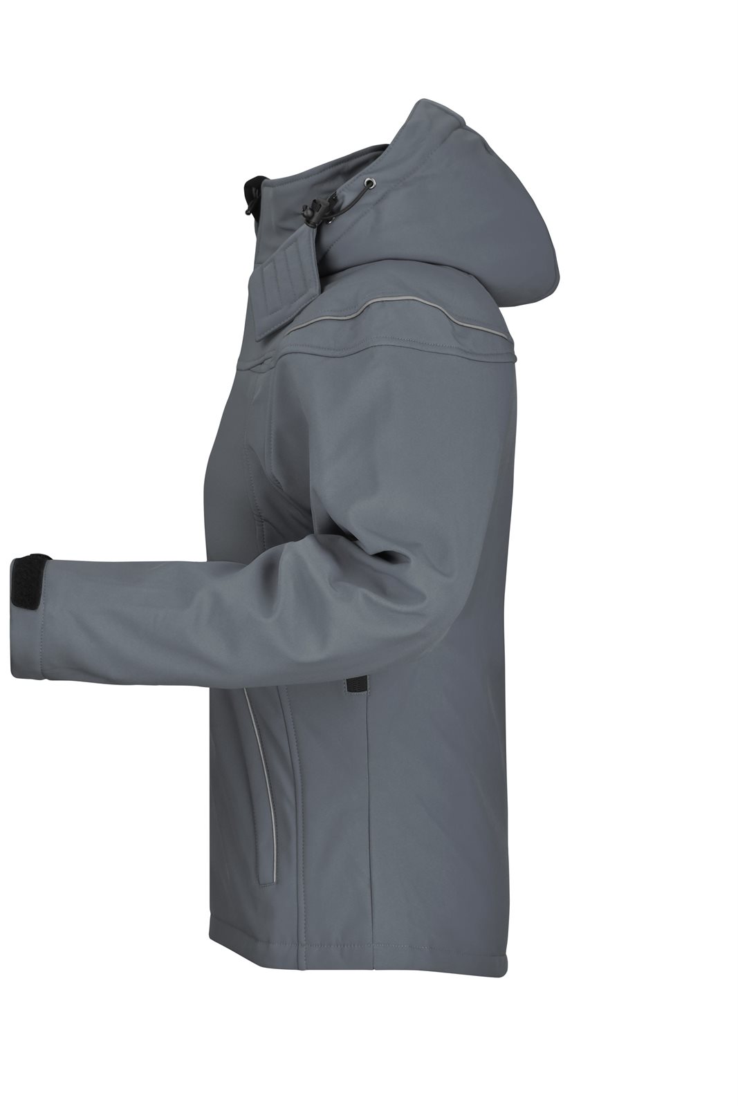 Jacke Damen Grau – Ladies' Winter Softshell Jacket, Detailansicht