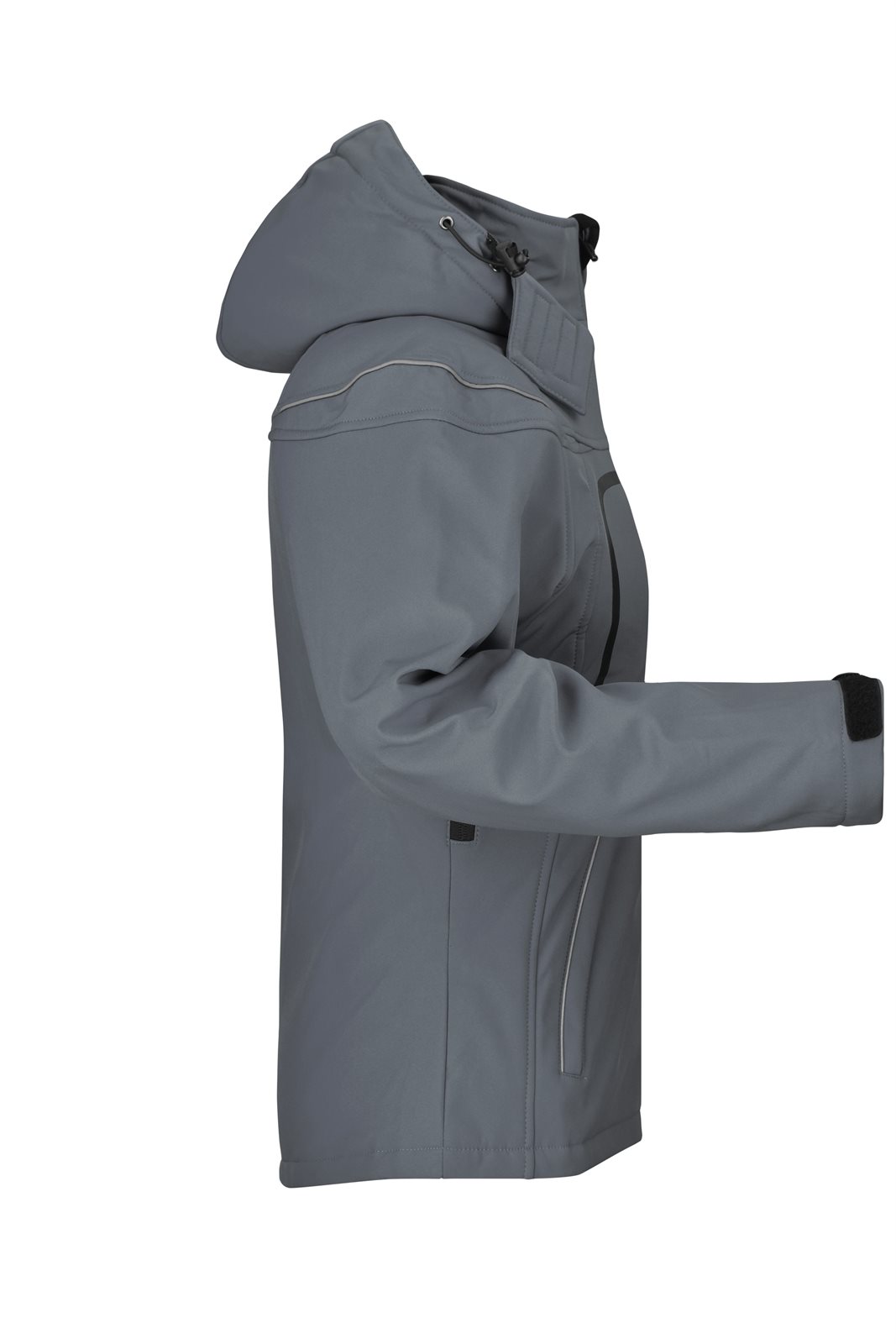 Jacke Damen Grau – Ladies' Winter Softshell Jacket, Detailansicht