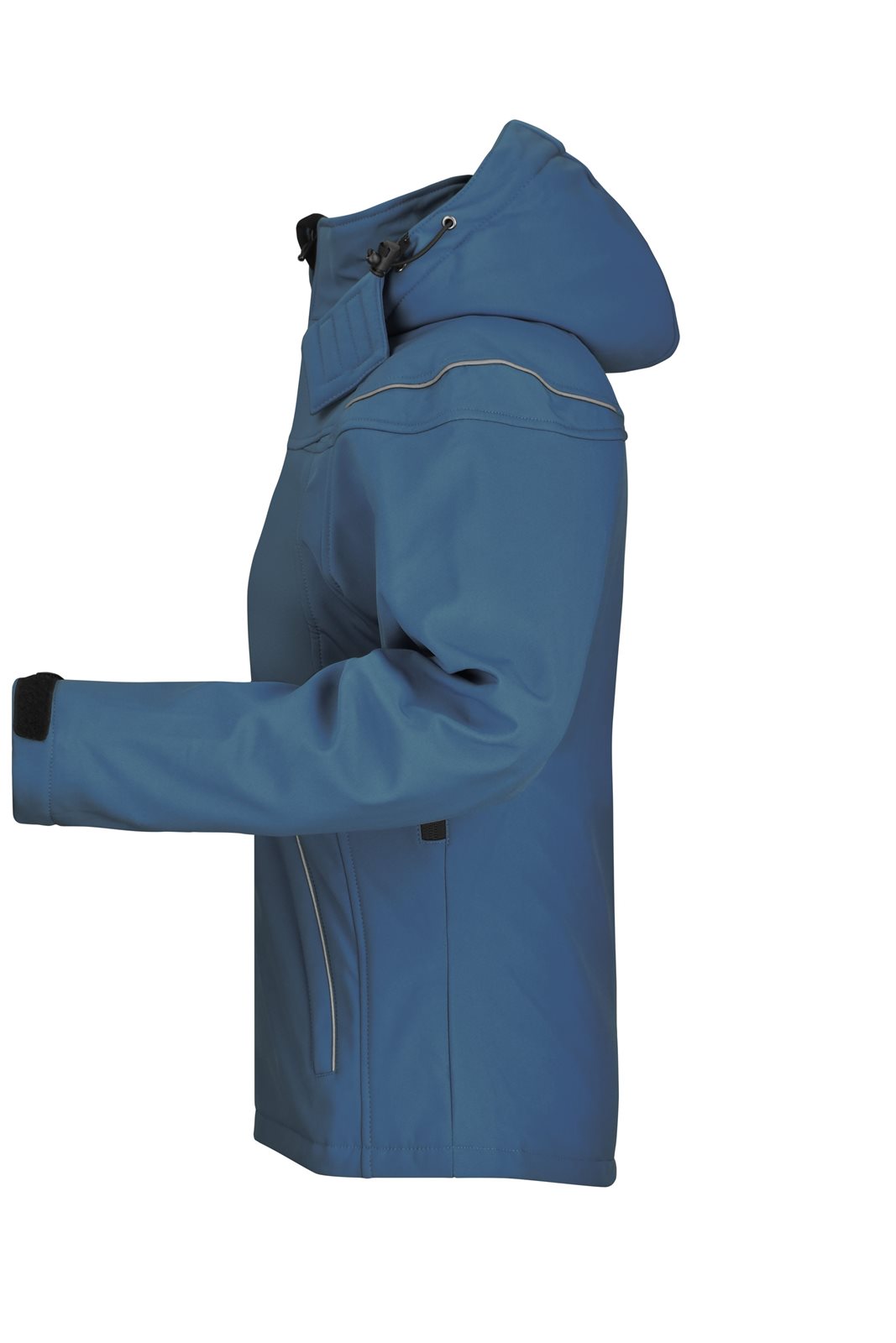 Jacke Damen Blau – Ladies' Winter Softshell Jacket, Detailansicht