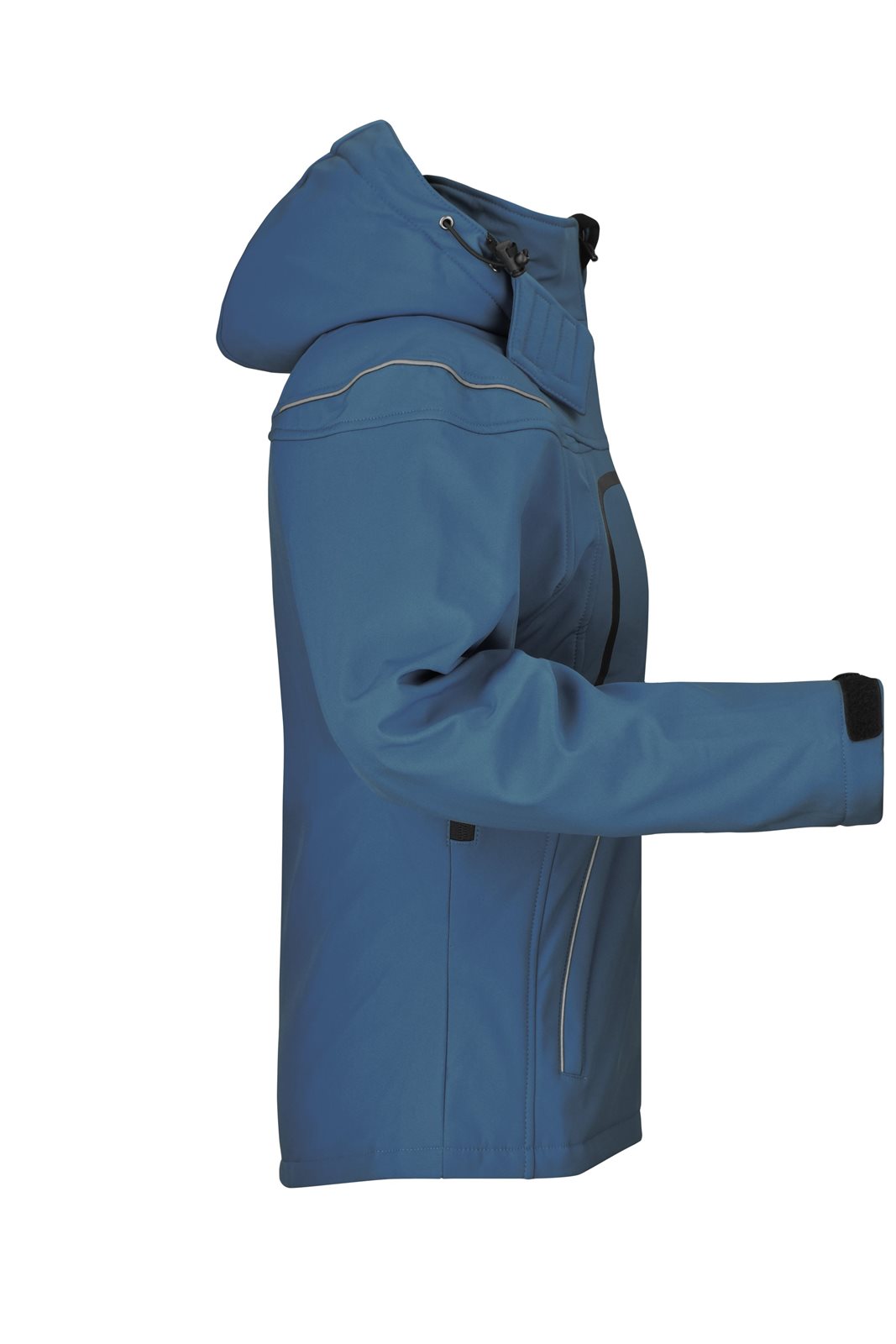 Jacke Damen Blau – Ladies' Winter Softshell Jacket, Detailansicht
