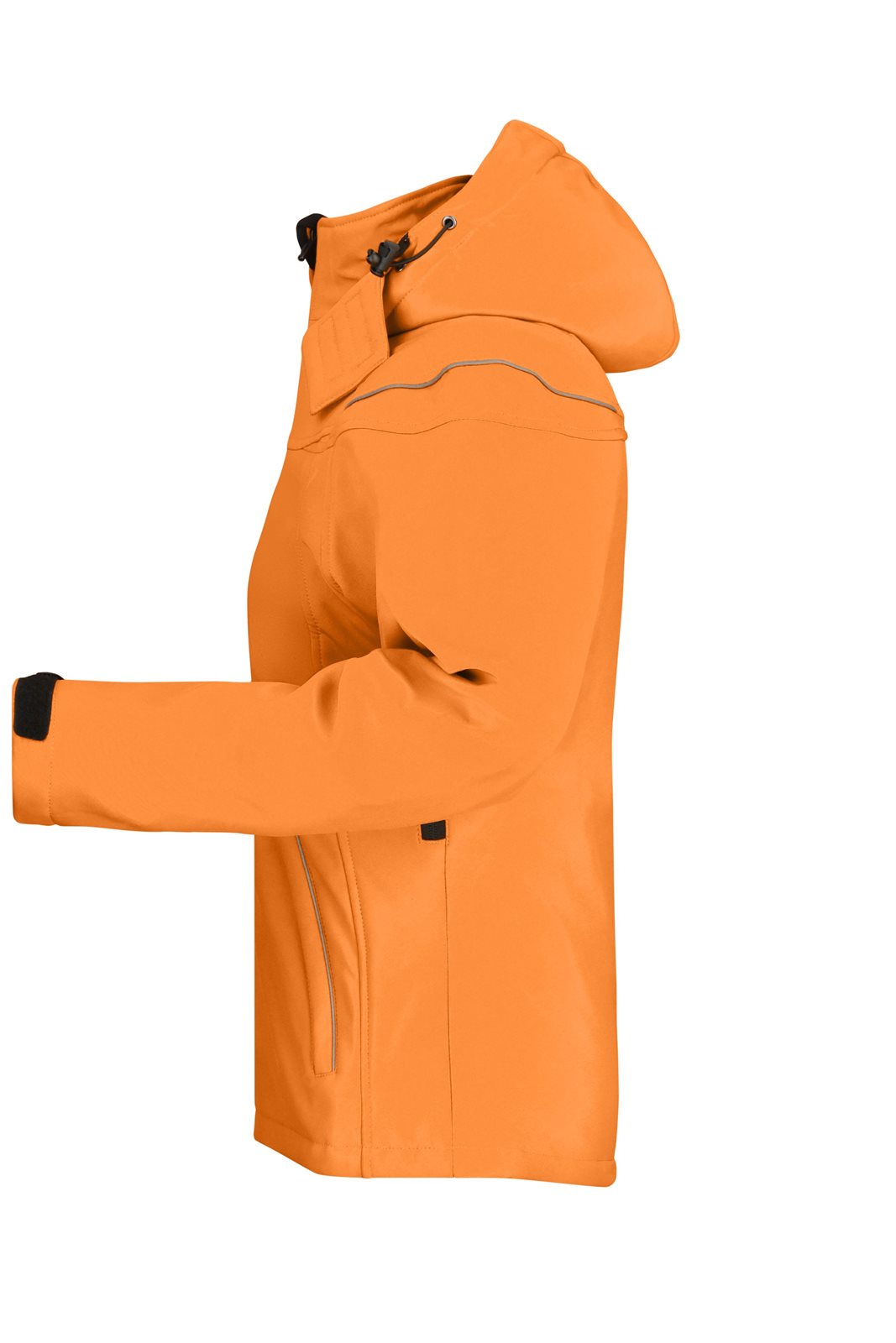 Jacke Damen Orange – Ladies' Winter Softshell Jacket, Detailansicht
