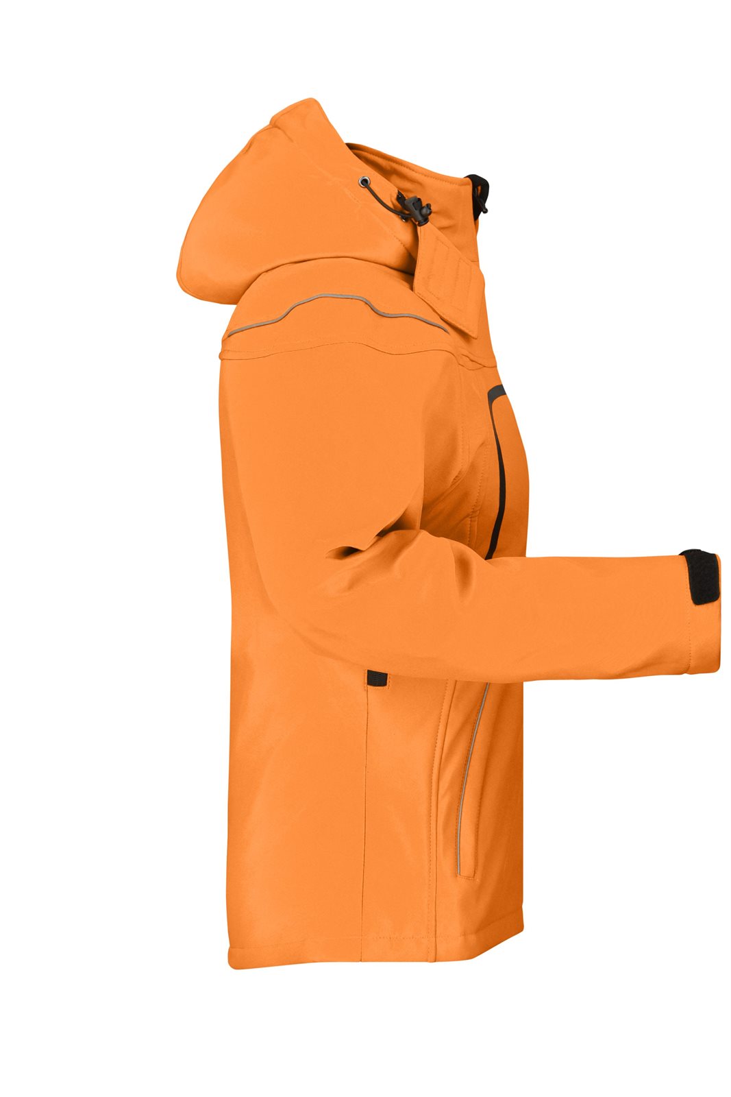 Jacke Damen Orange – Ladies' Winter Softshell Jacket, Detailansicht