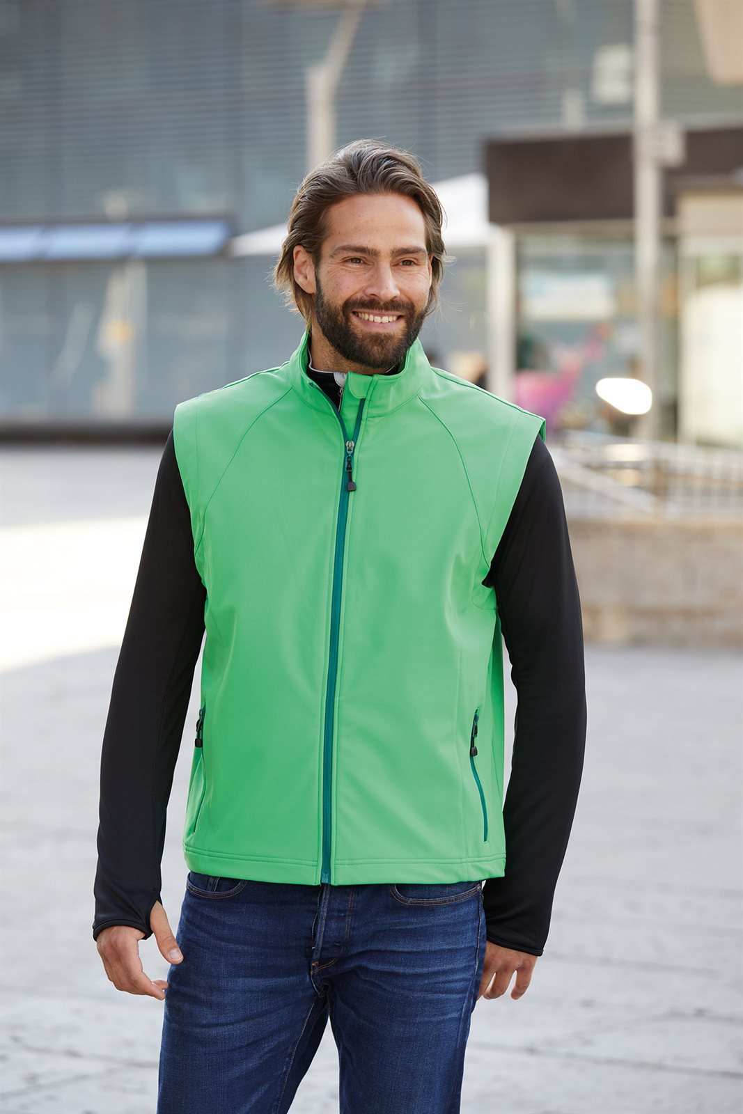 Weste Herren – Men's Softshell Vest, Detailansicht