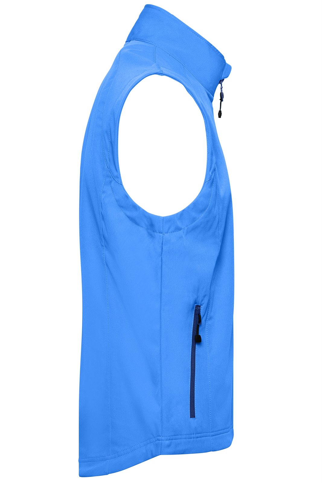 Weste Herren Blau – Men's Softshell Vest, Detailansicht