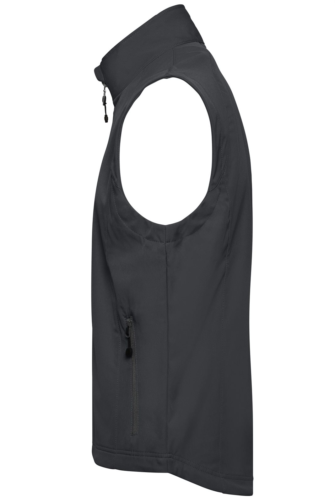 Weste Herren Schwarz – Men's Softshell Vest, Detailansicht
