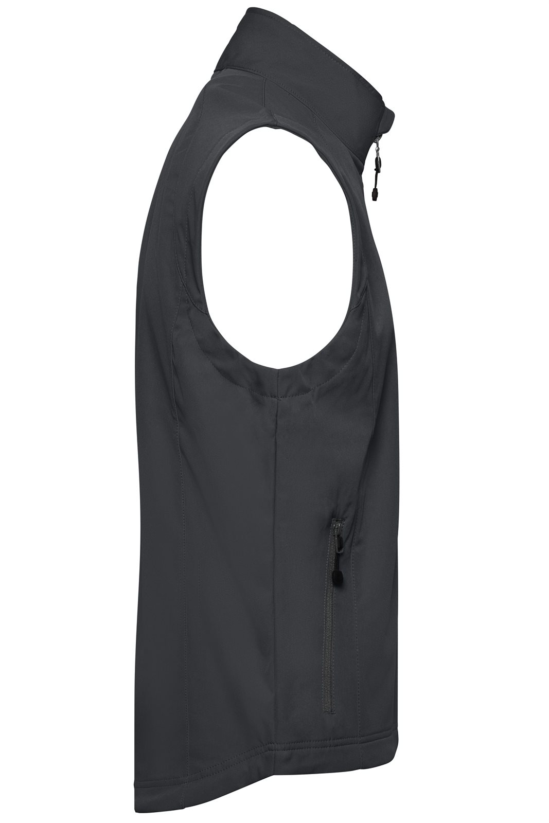 Weste Herren Schwarz – Men's Softshell Vest, Detailansicht