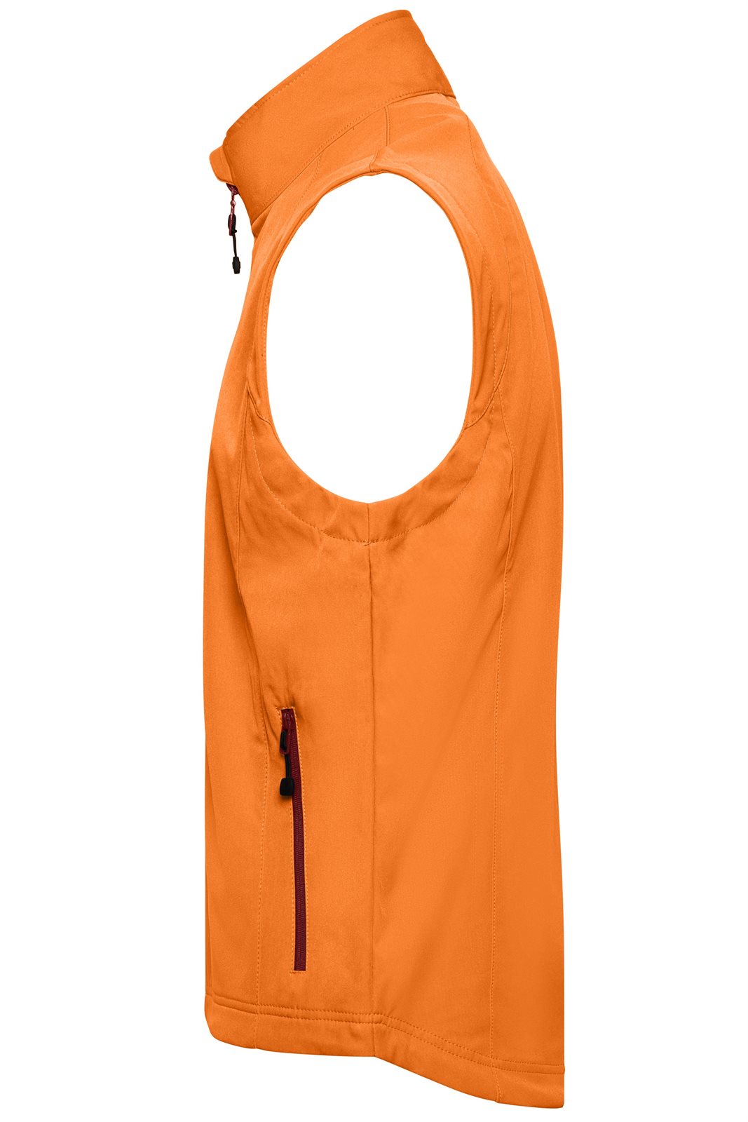 Weste Herren Orange – Men's Softshell Vest, Detailansicht