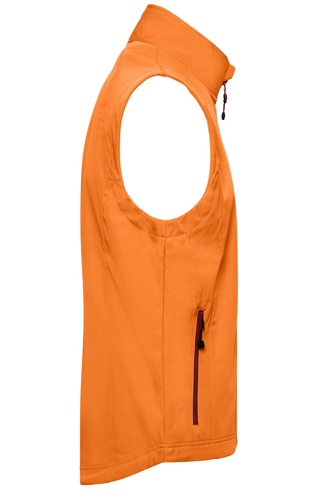 Weste Herren Orange – Men's Softshell Vest, Detailansicht