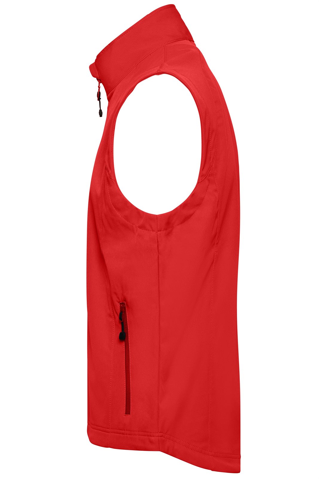 Weste Herren Rot – Men's Softshell Vest, Detailansicht