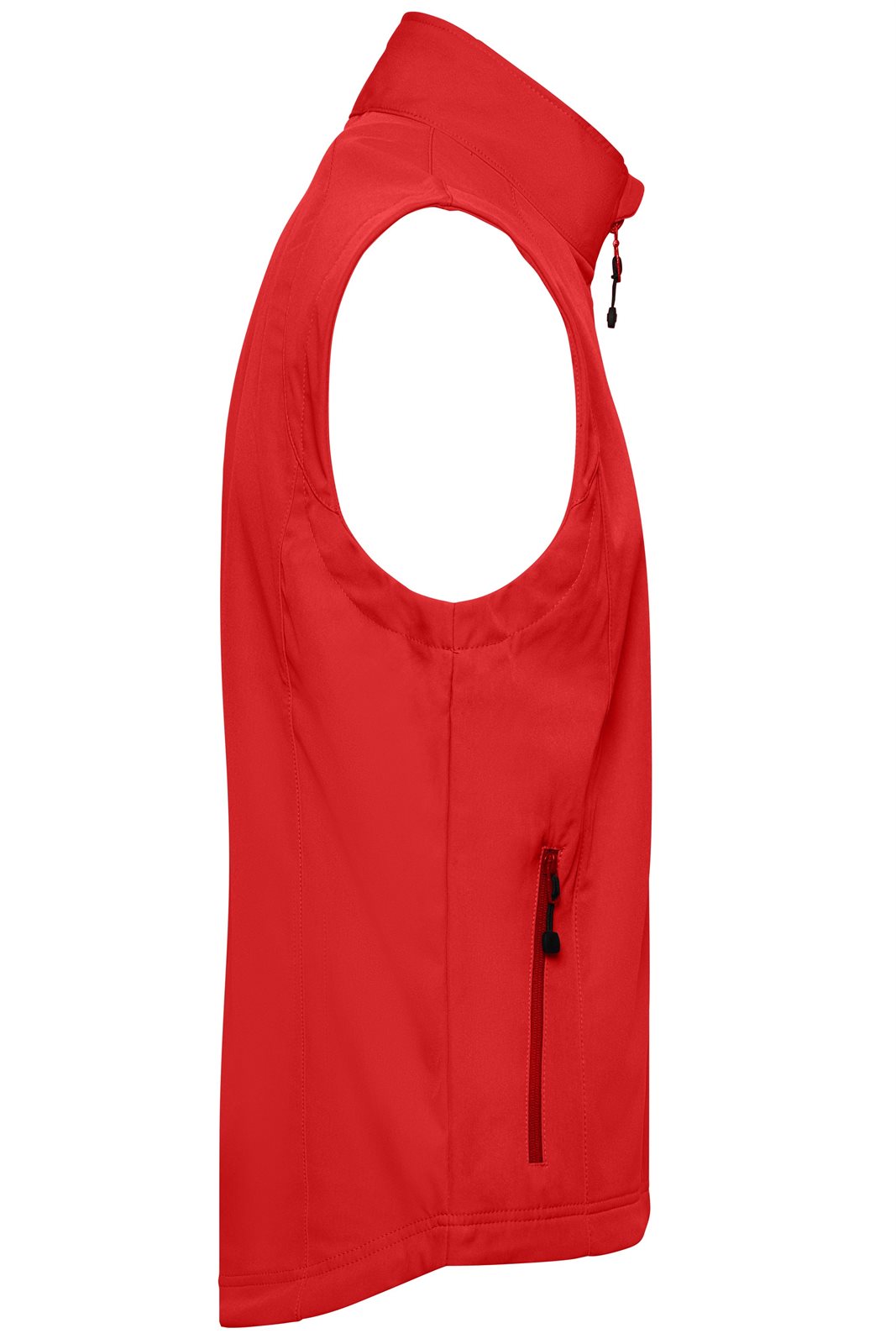 Weste Herren Rot – Men's Softshell Vest, Detailansicht