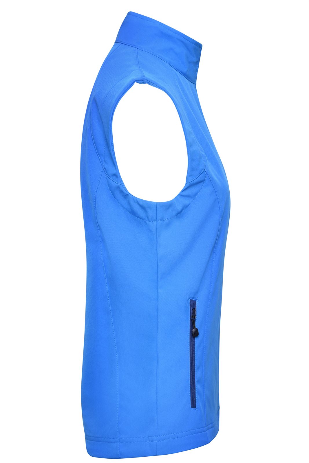 Weste Damen Blau – Ladies' Softshell Vest, Detailansicht