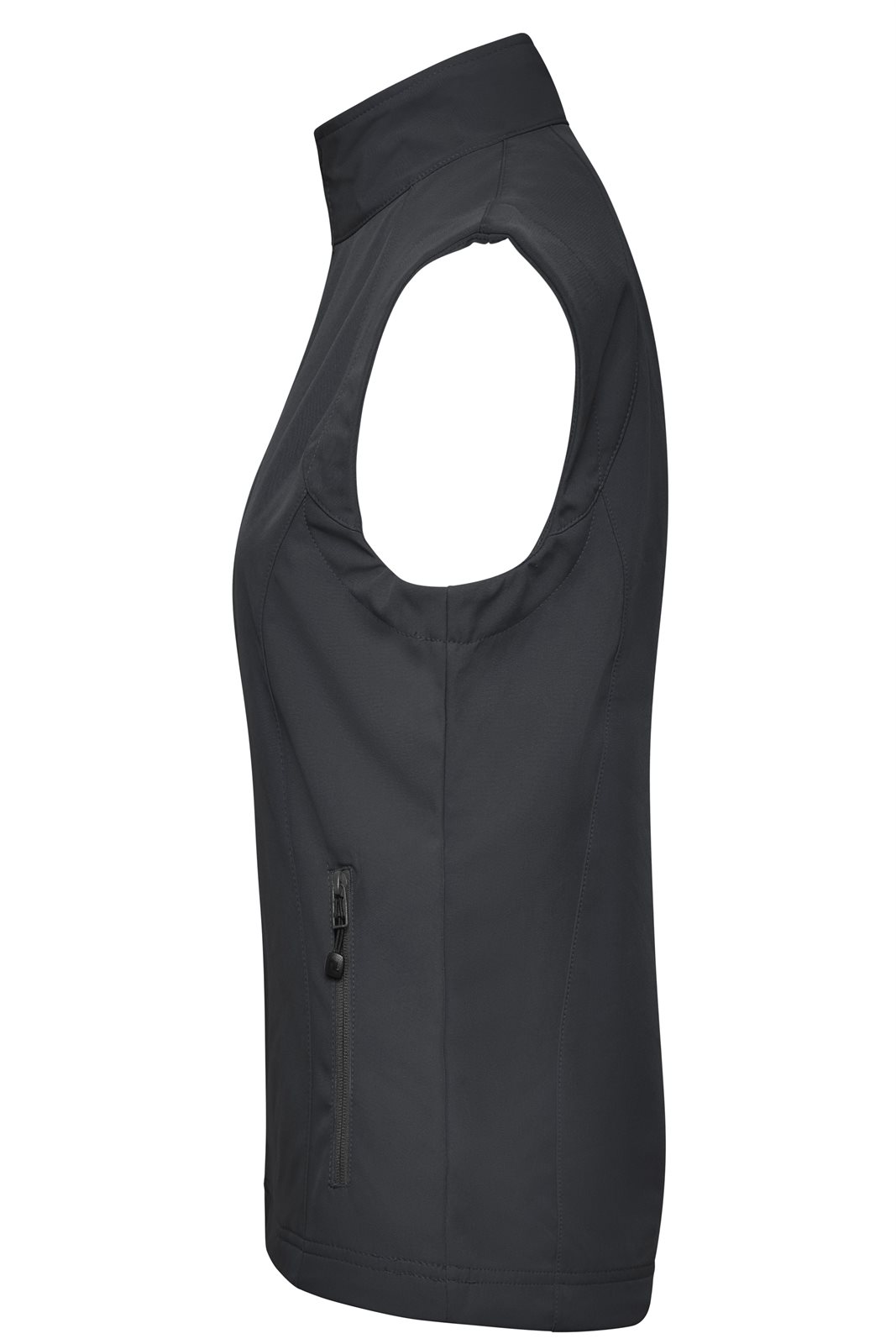 Weste Damen Schwarz – Ladies' Softshell Vest, Detailansicht