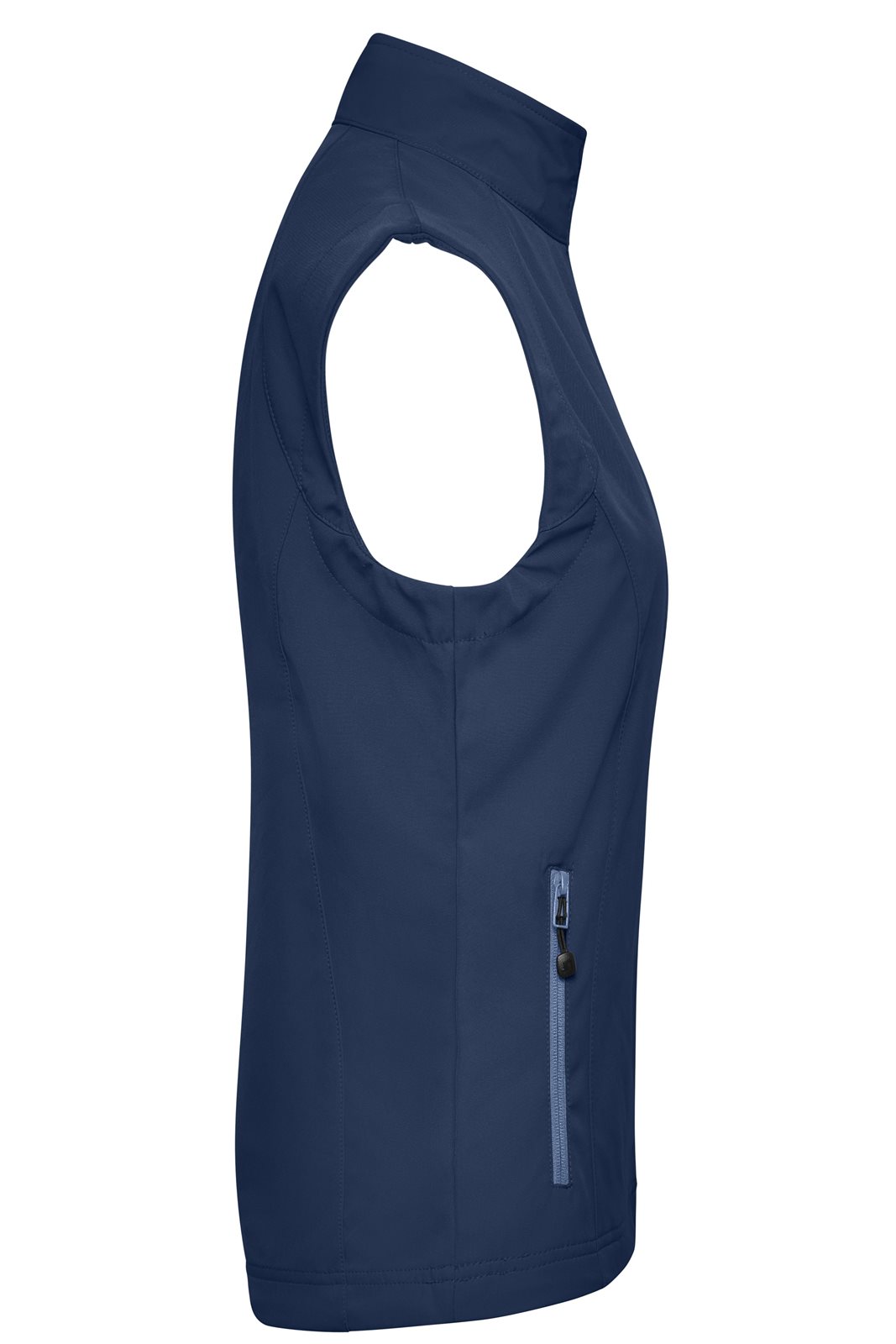 Weste Damen Blau – Ladies' Softshell Vest, Detailansicht
