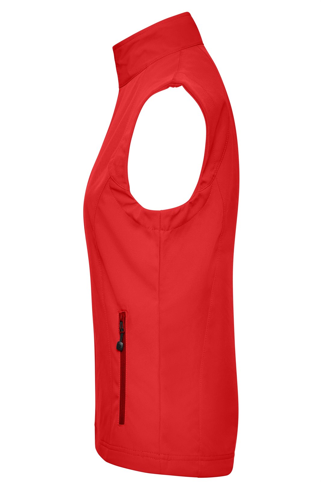 Weste Damen Rot – Ladies' Softshell Vest, Detailansicht