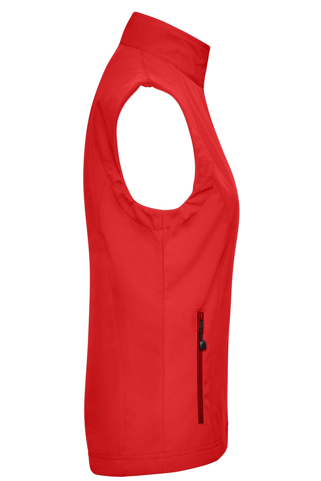 Weste Damen Rot – Ladies' Softshell Vest, Detailansicht