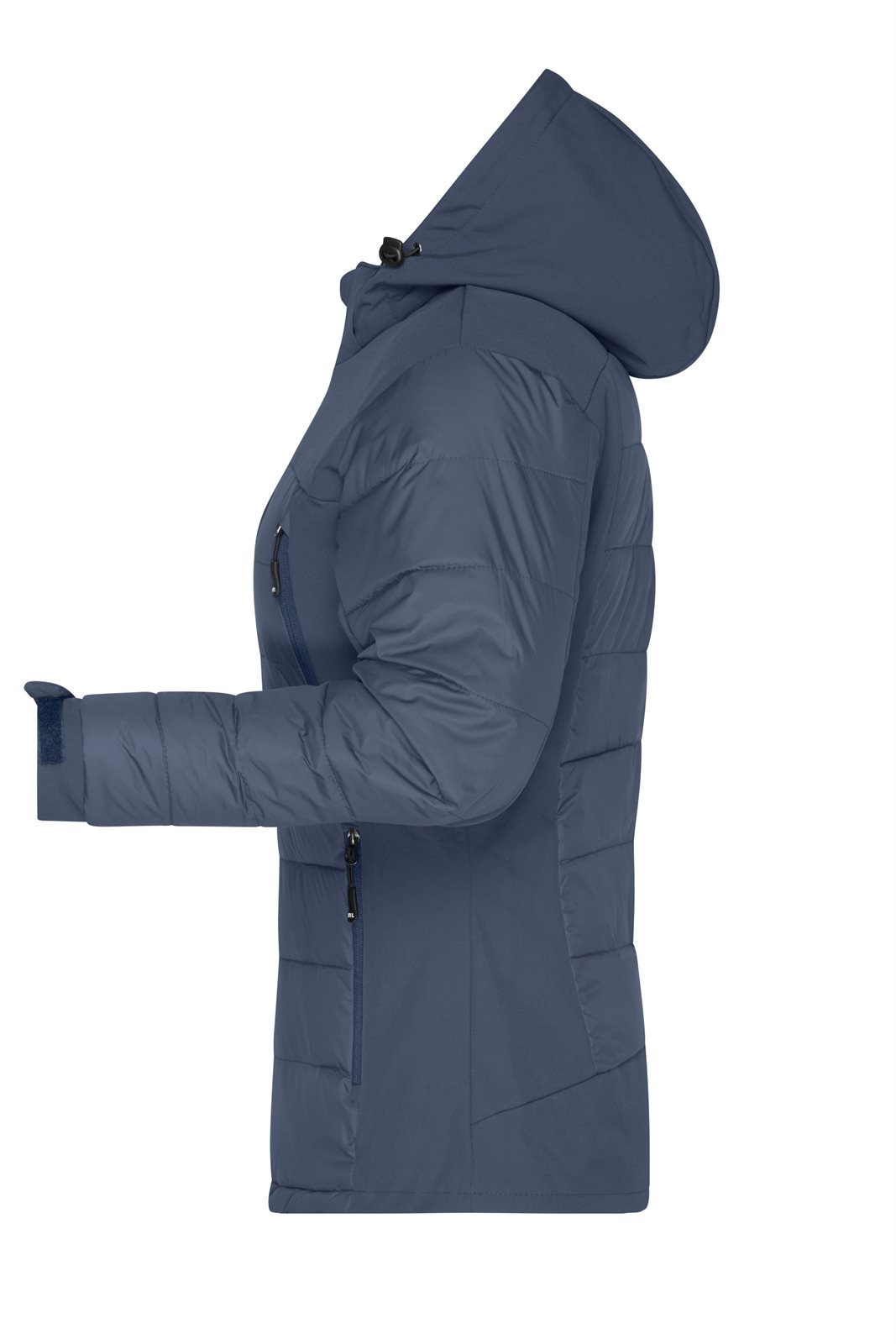 Jacke Damen Blau – Ladies' Outdoor Hybrid Jacket, Detailansicht