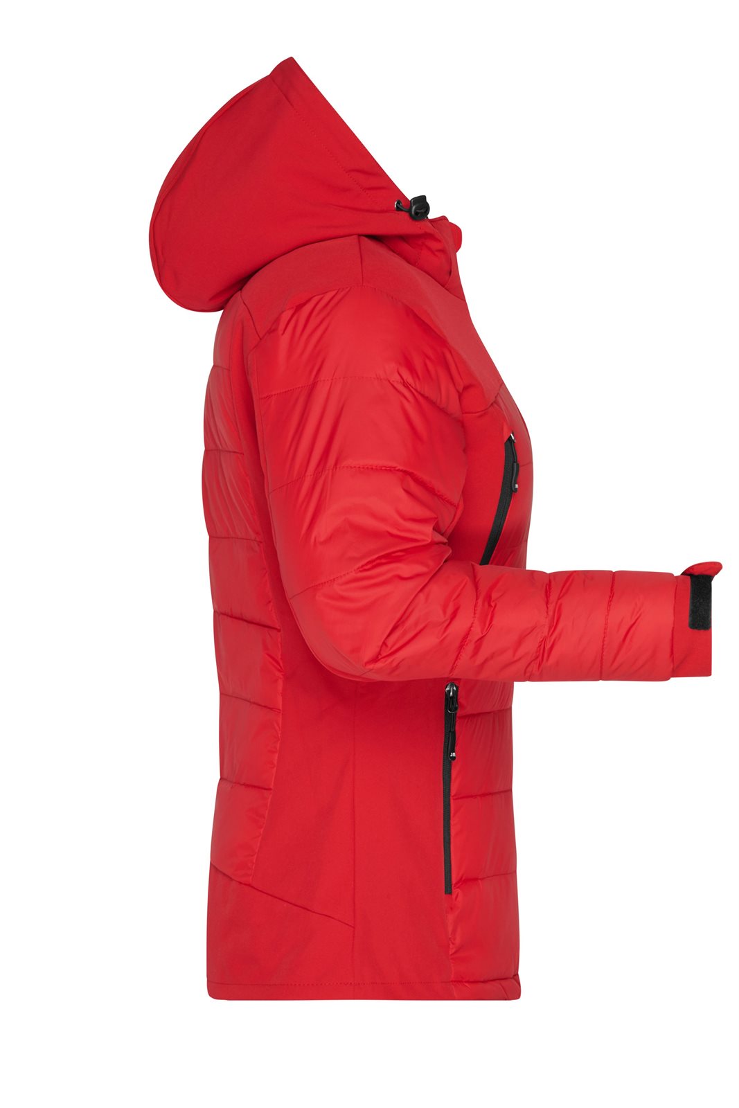 Jacke Damen Rot – Ladies' Outdoor Hybrid Jacket, Detailansicht