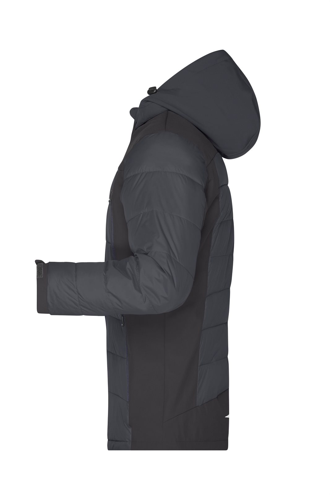 Jacke Herren Schwarz – Men's Outdoor Hybrid Jacket, Detailansicht