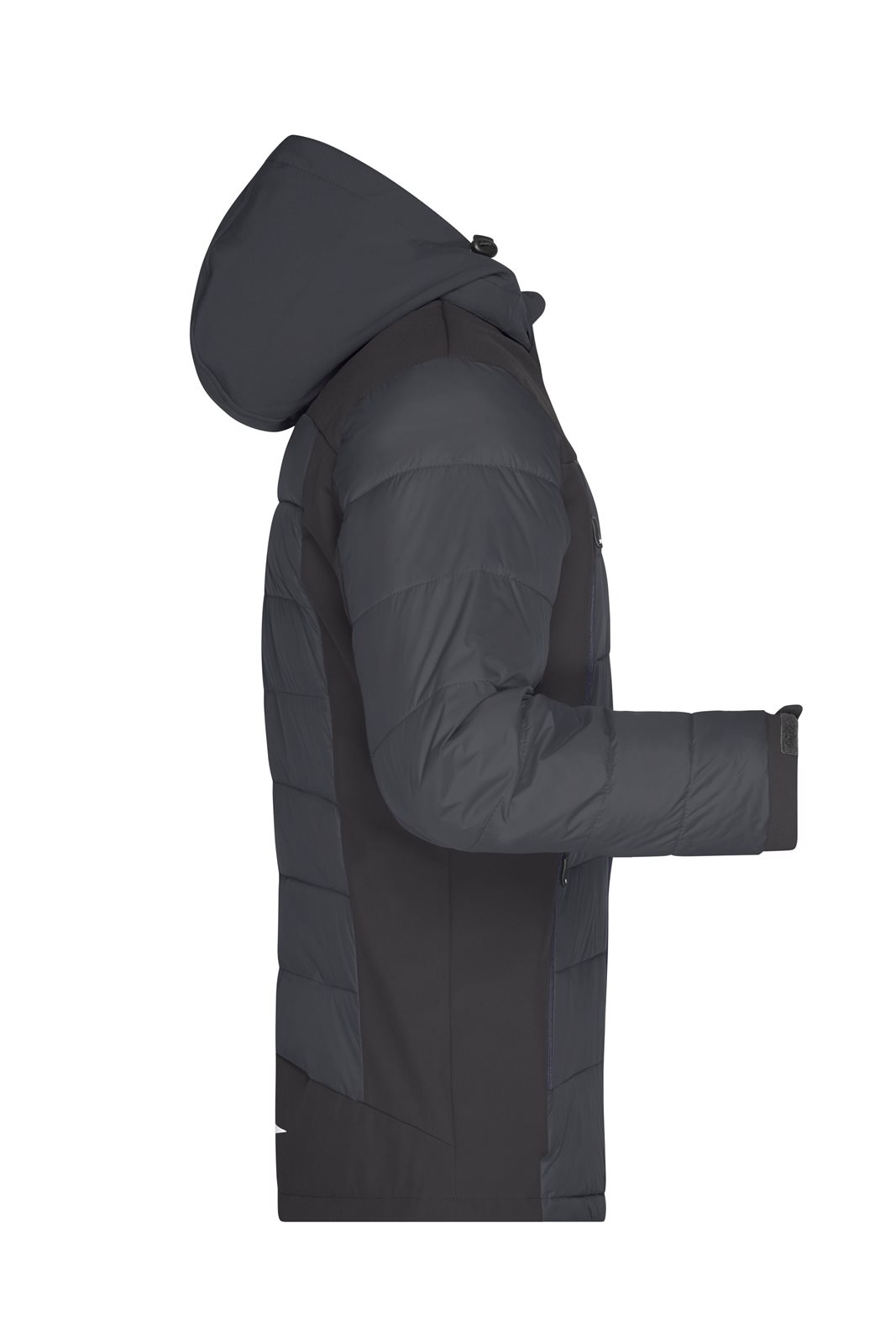 Jacke Herren Schwarz – Men's Outdoor Hybrid Jacket, Detailansicht