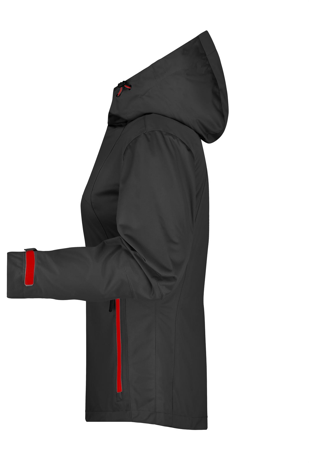 Jacke Damen Schwarz/Rot – Ladies' Outdoor Jacket, Detailansicht
