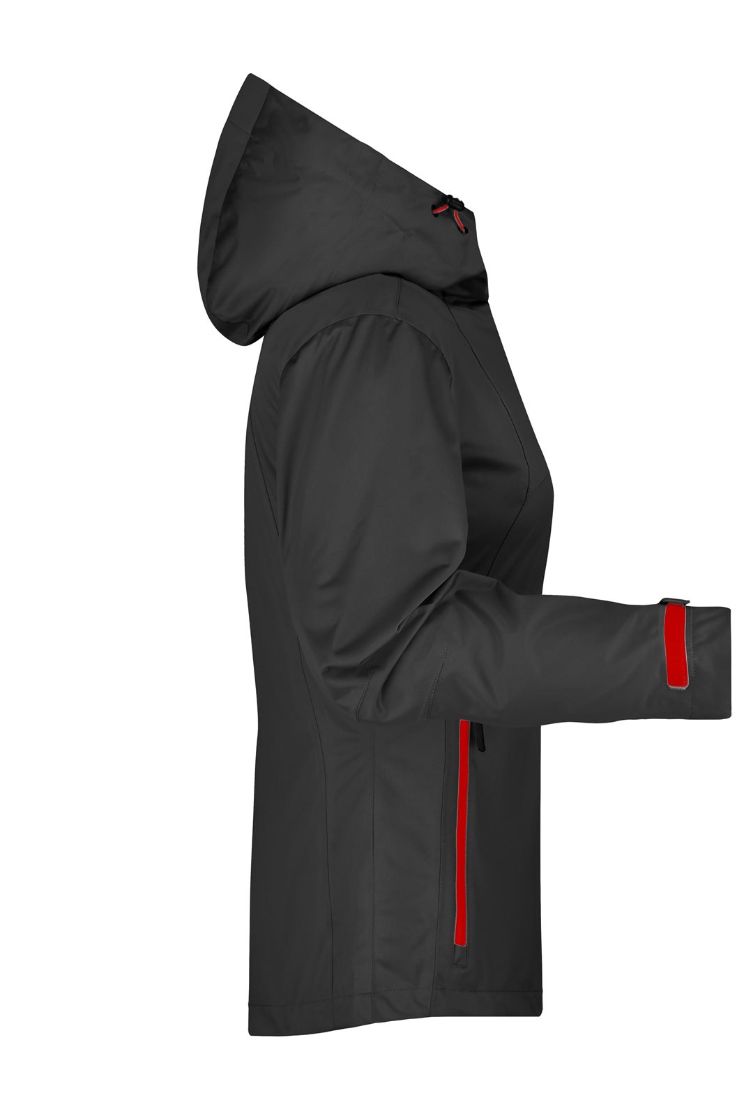 Jacke Damen Schwarz/Rot – Ladies' Outdoor Jacket, Detailansicht
