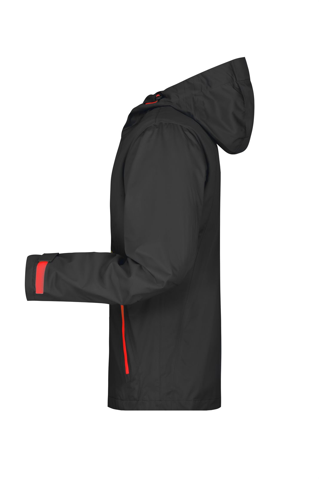 Jacke Herren Schwarz/Rot – Men's Outdoor Jacket, Detailansicht