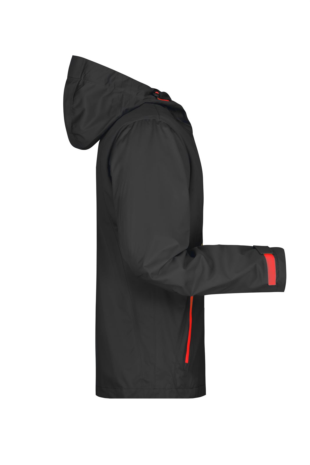 Jacke Herren Schwarz/Rot – Men's Outdoor Jacket, Detailansicht